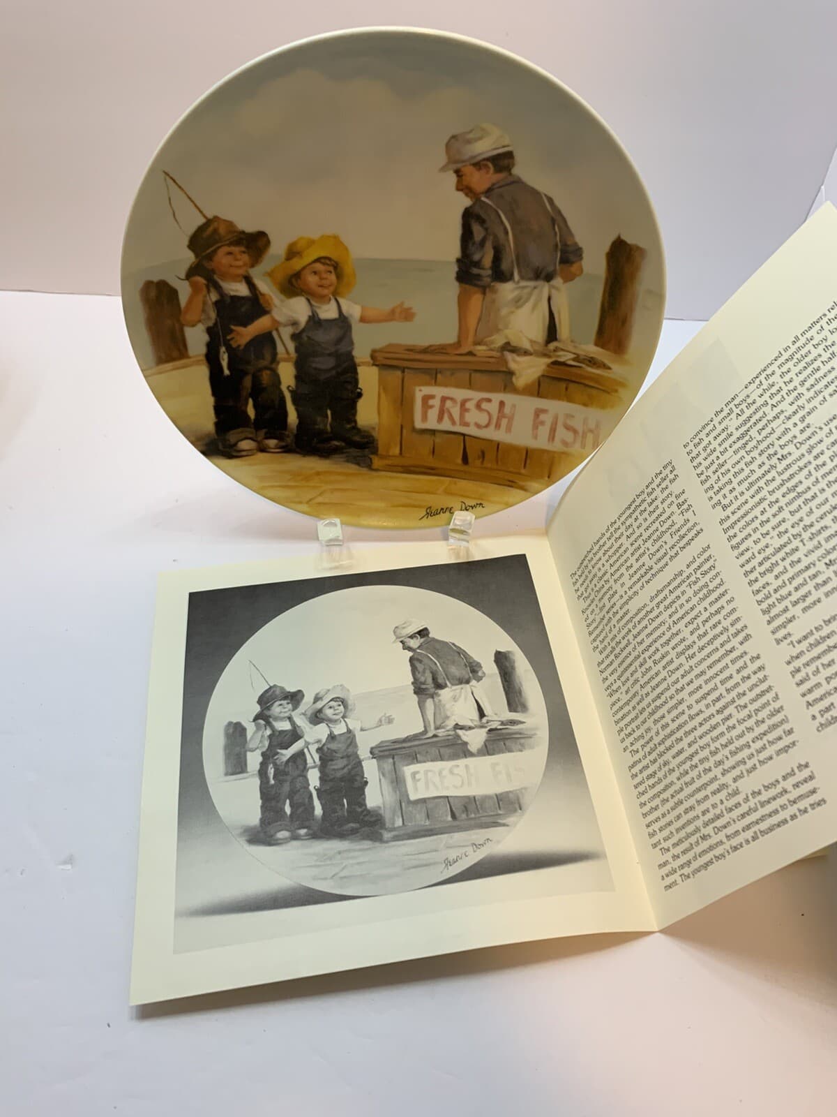 VTG Knowles 1983 "FISH STORY" 1st of 4 From Friends I Remember Series w/CoA NIB - Thumbnail 6
