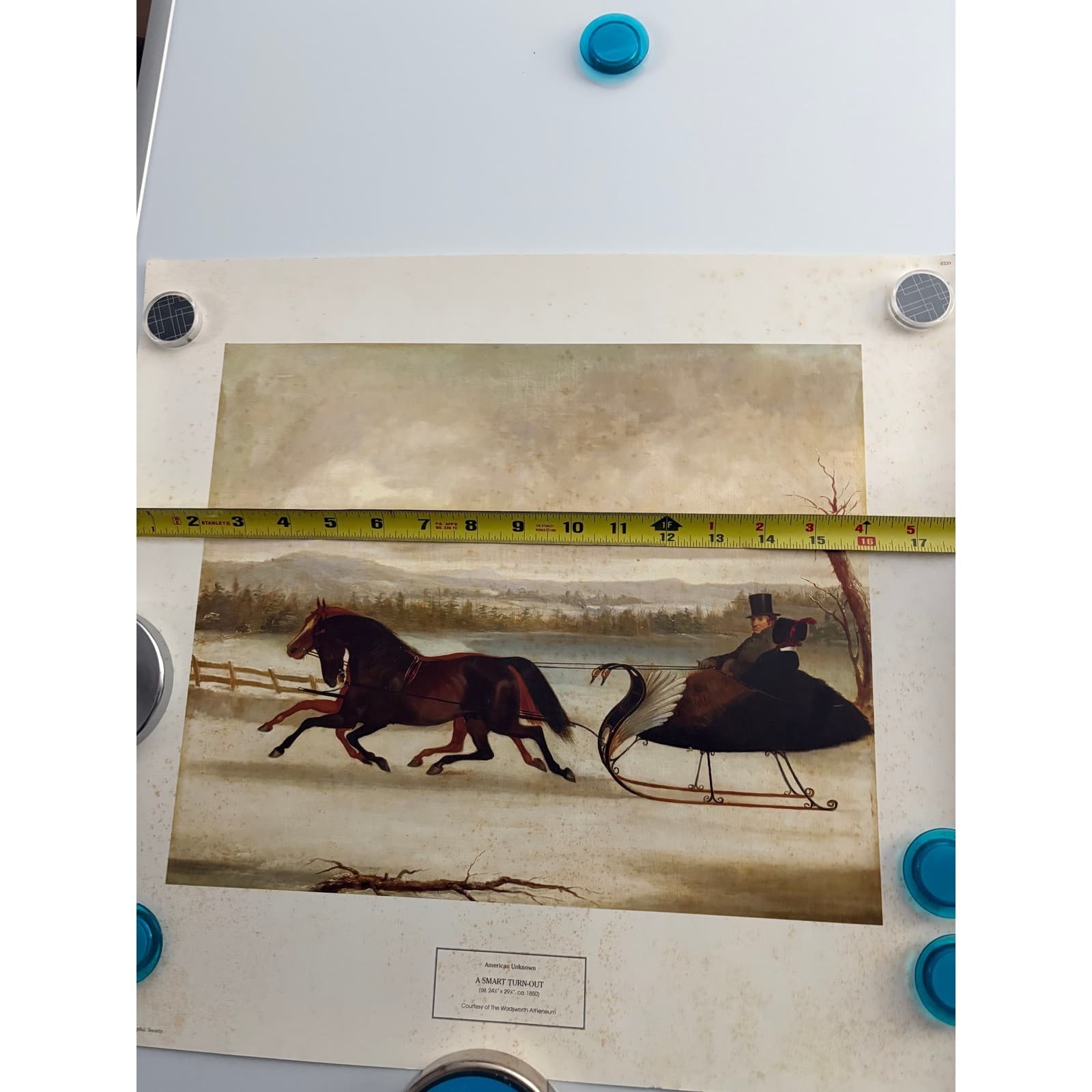 New York Graphic Society A Smart Turn-Out Winter Sleigh Art Print 1996 18x17 - Thumbnail 5