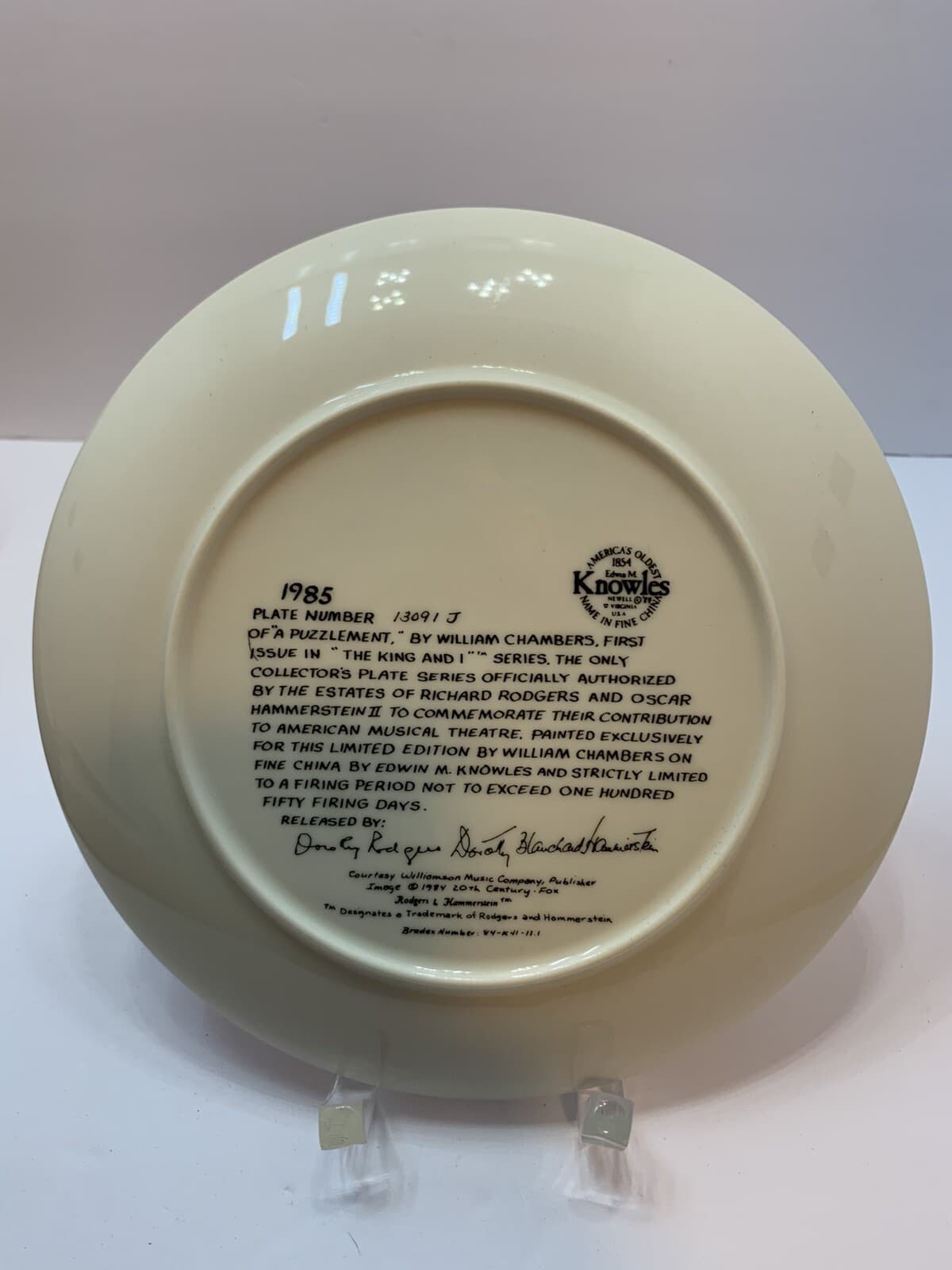 1985 VTG Collector Plate A PUZZLEMENT 1st of 4 in The King and I Serie w/CoA NIB - Thumbnail 2