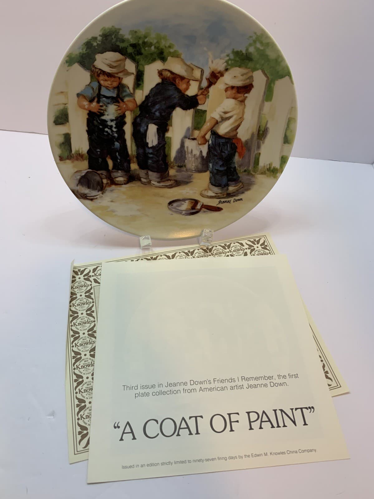 VTG Knowles 1983 "A COAT OF PAINT 3rd of 4 From Friends I Remember Series w/CoA - Thumbnail 6