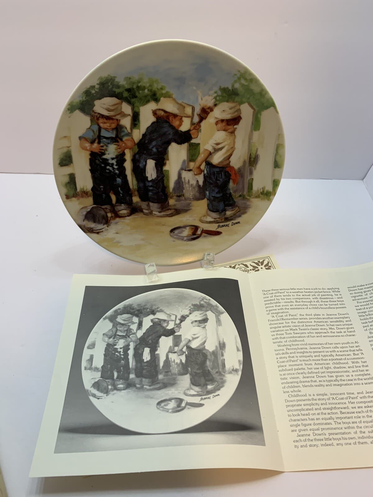 VTG Knowles 1983 "A COAT OF PAINT 3rd of 4 From Friends I Remember Series w/CoA - Thumbnail 7