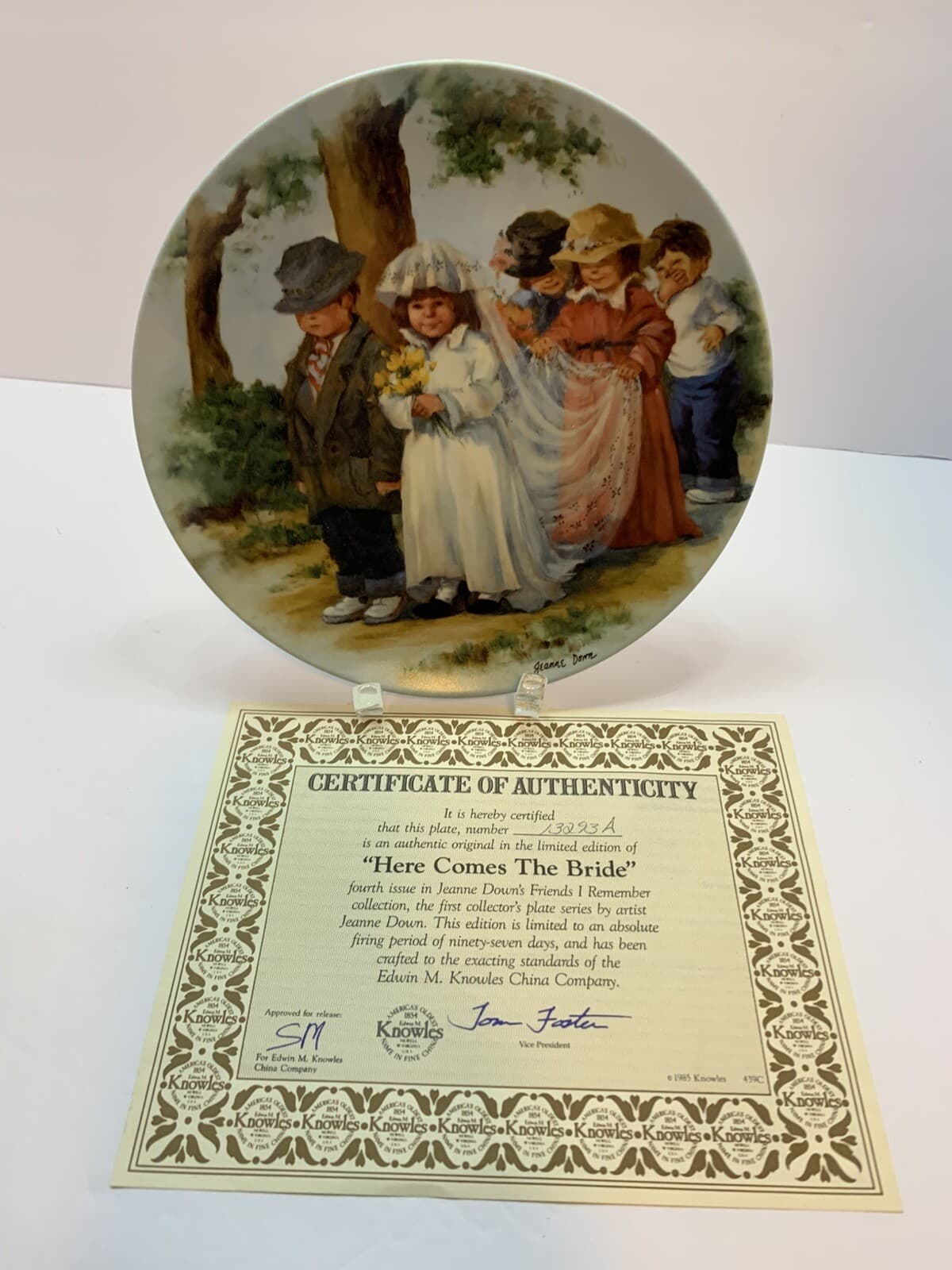 Knowles 1983 "HERE COMES THE BRIDE “4th of 4 From Friends I Remember Series wCoA - Thumbnail 5