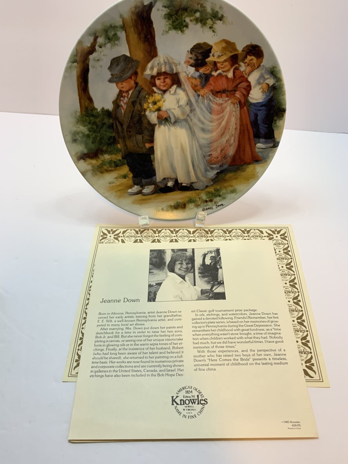 Knowles 1983 "HERE COMES THE BRIDE “4th of 4 From Friends I Remember Series wCoA - Thumbnail 8