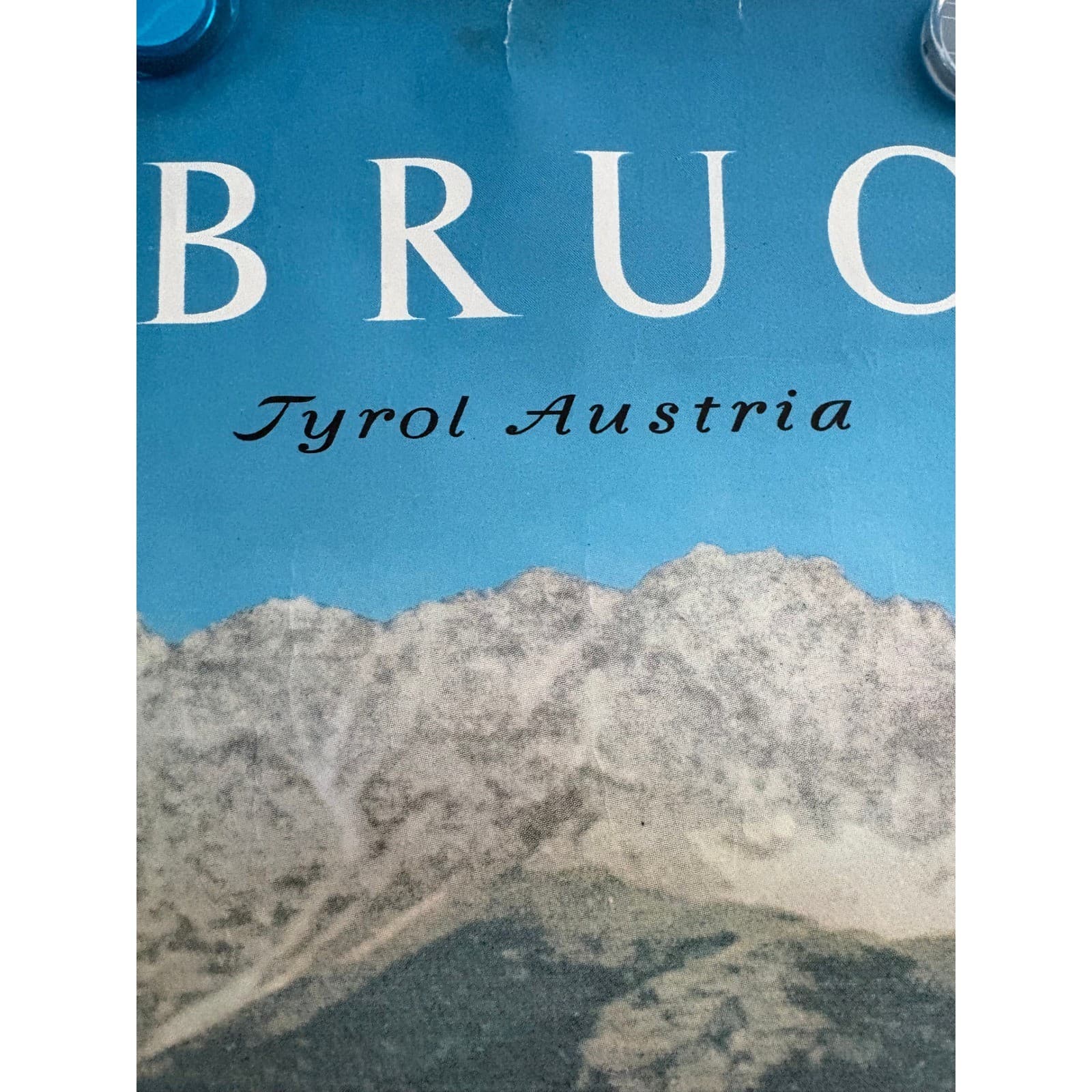 Vintage Innsbruck Tyrol Austria Travel Poster Alpine Mountain Scene Print - Thumbnail 2