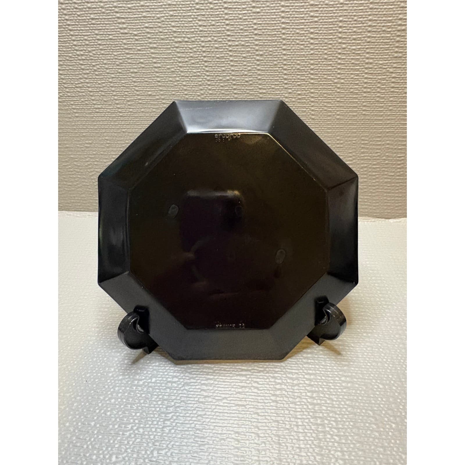 Set of 4 Arcoroc France Octime Black Octagon Glass Salad Dessert Plates 7.5in - Thumbnail 3