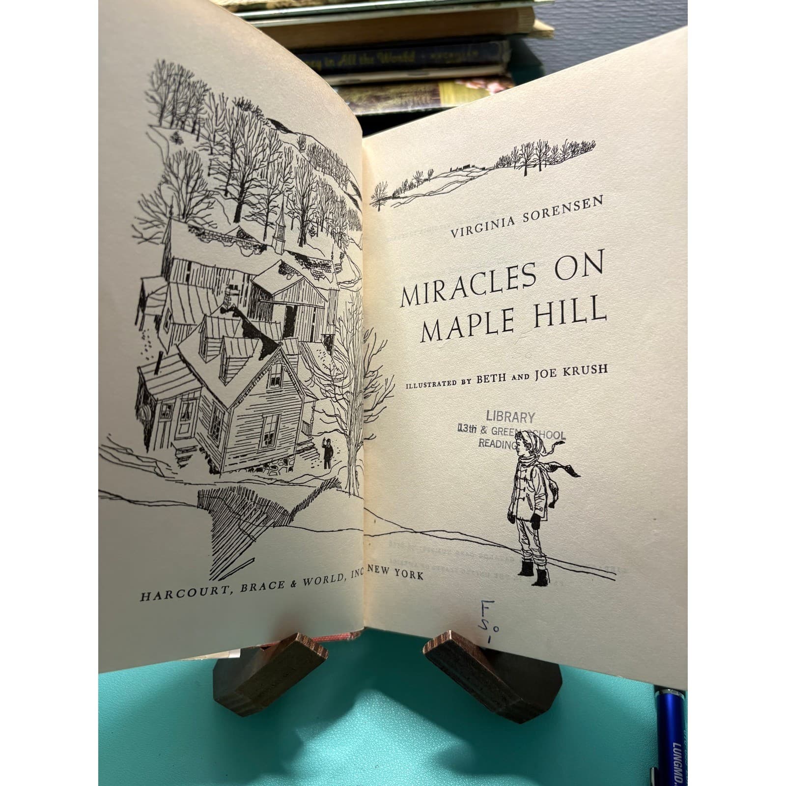 1956 Miracles on Maple Hill Virginia Sorensen Newbery Medal Vintage Hardcover - Thumbnail 6