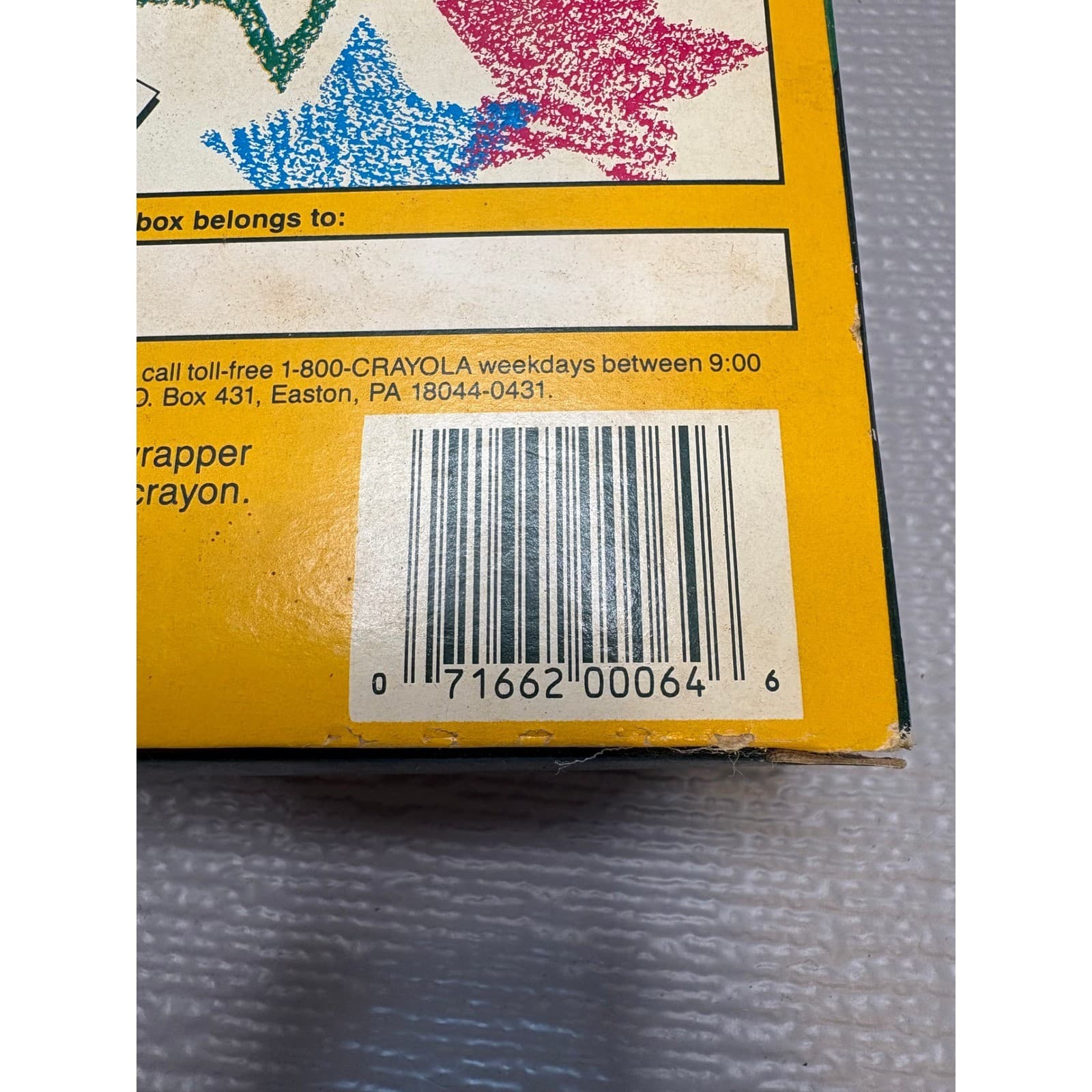 Vintage 1990 Crayola 64 Crayons Box with Built-In Sharpener Retro Art Supplies - Thumbnail 6