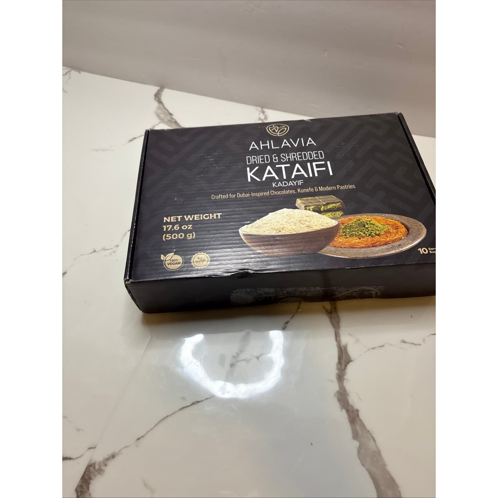Ahlavia Dried Shredded Kataifi Pastry Dough for Dubai Chocolate Kunefe 500g - Thumbnail 2