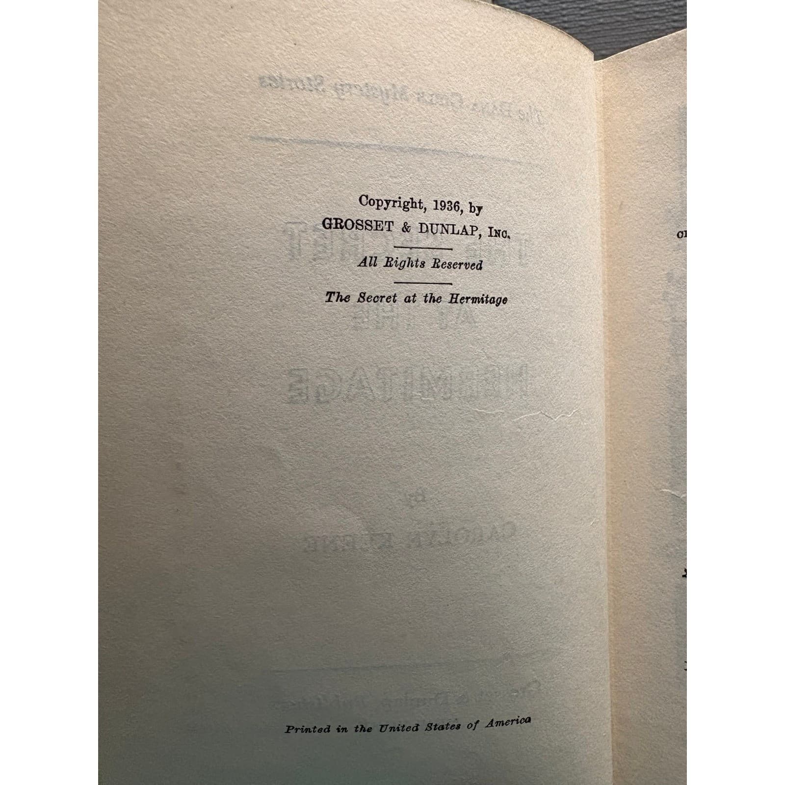 1936 The Secret at the Hermitage Dana Girls Mystery Carolyn Keene Hardcover - Thumbnail 8