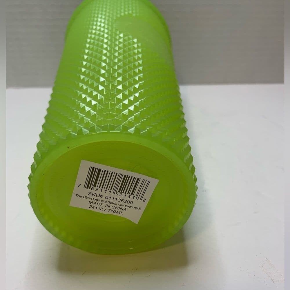 STARBUCKS - 2022 Glow in the Dark / 24 oz Studded Tumbler- New Green Lemongrass. - Thumbnail 5