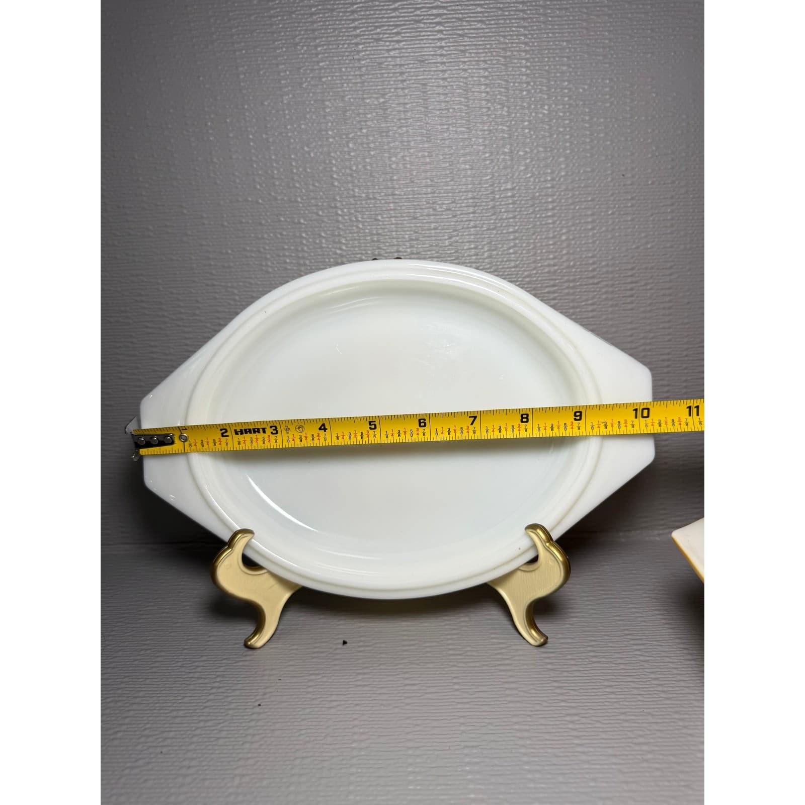 Vintage Pyrex Butterfly Gold 043 Oval Casserole Dish with Lid 1.5 Quart Yellow - Thumbnail 5