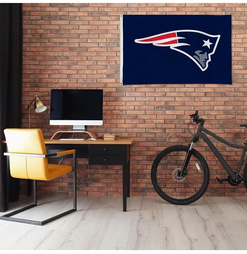 New England Patriots Premium 3x5 Feet Flag Banner, Logo Design Single Sided Flag - Thumbnail 2