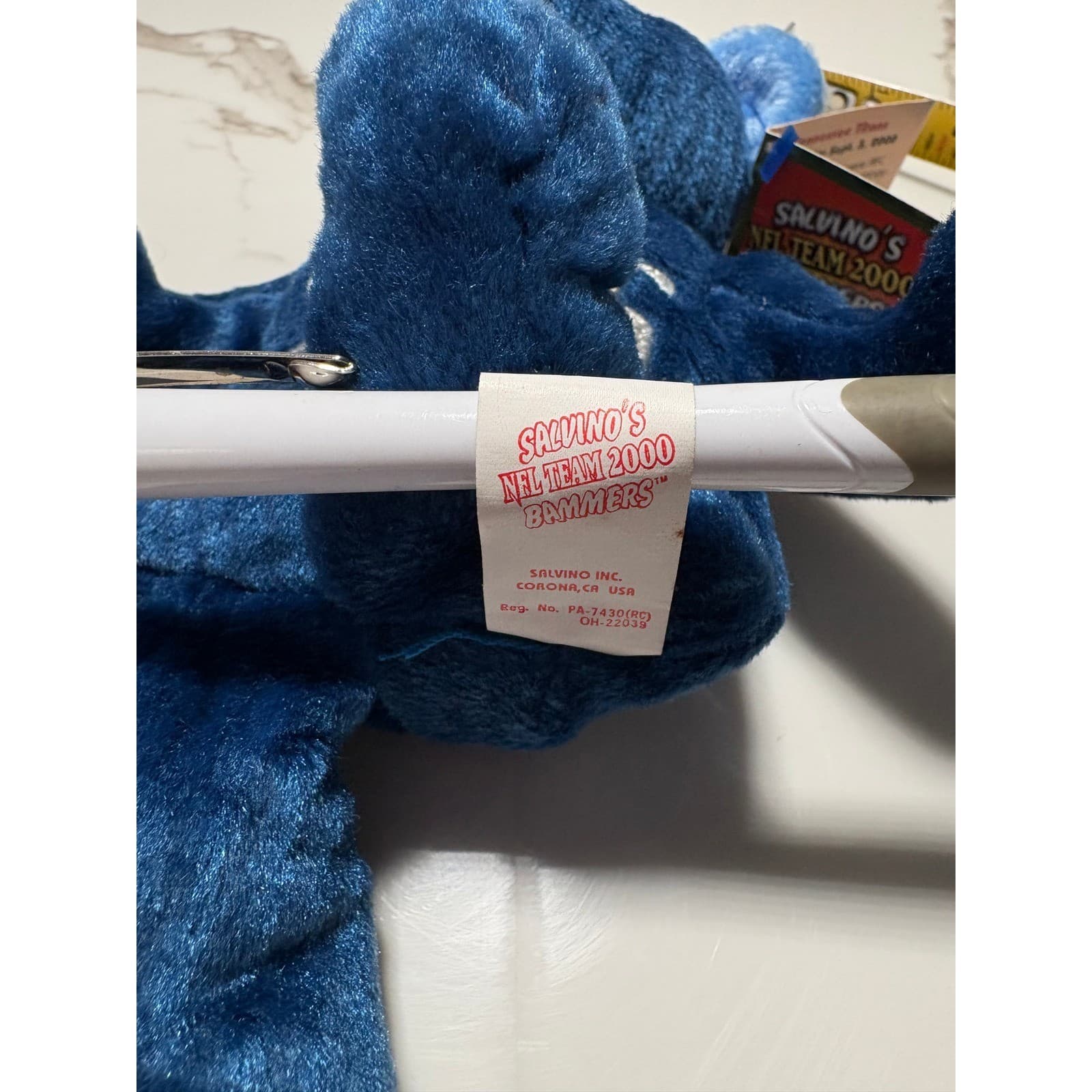 NFL Team 2000 Bammers Tennessee Titans Plush Bear Navy Blue 8.5 Inch by Salvinos - Thumbnail 7