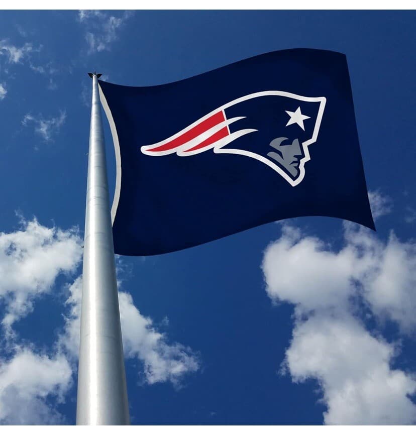 New England Patriots Premium 3x5 Feet Flag Banner, Logo Design Single Sided Flag - Thumbnail 3