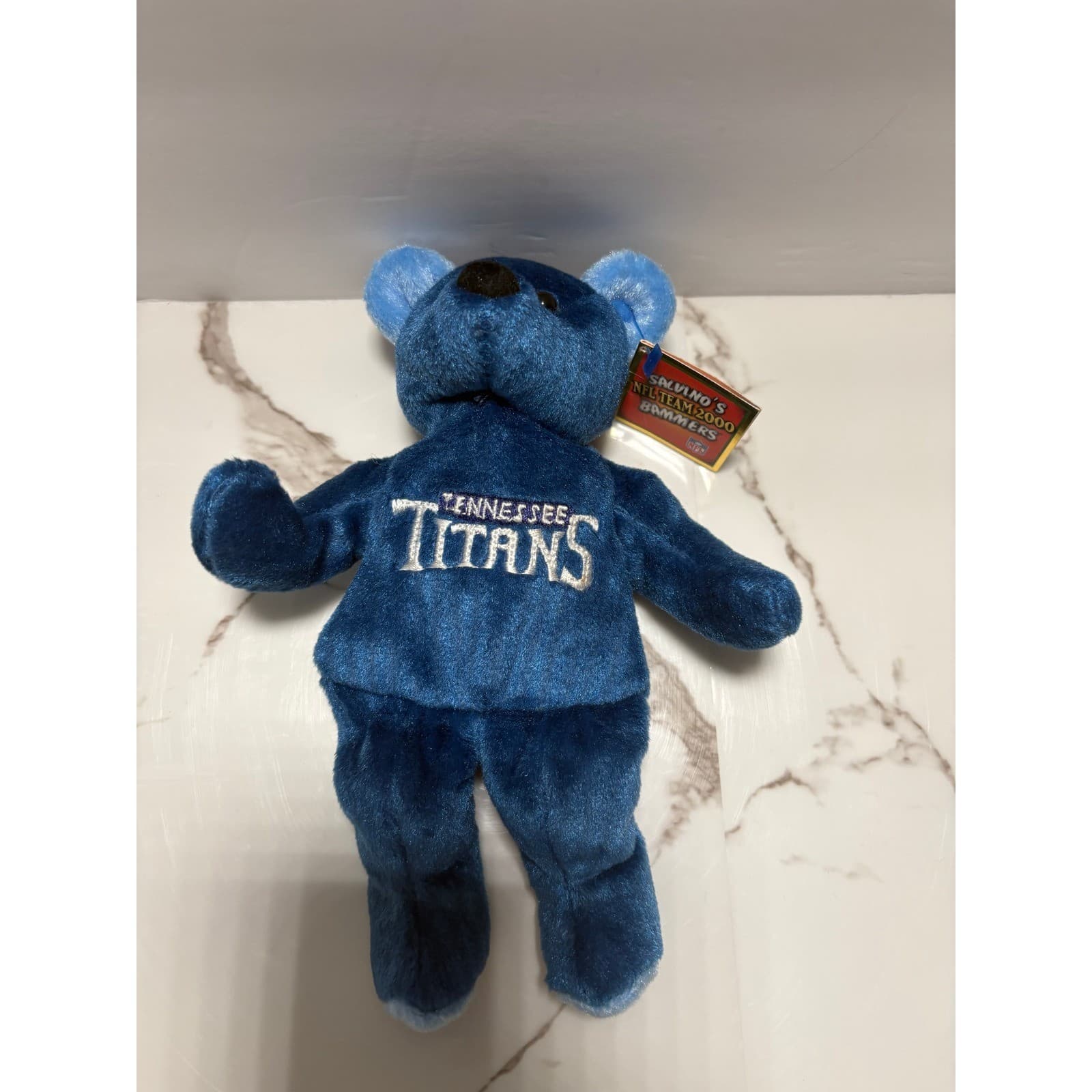 NFL Team 2000 Bammers Tennessee Titans Plush Bear Navy Blue 8.5 Inch by Salvinos - Thumbnail 3