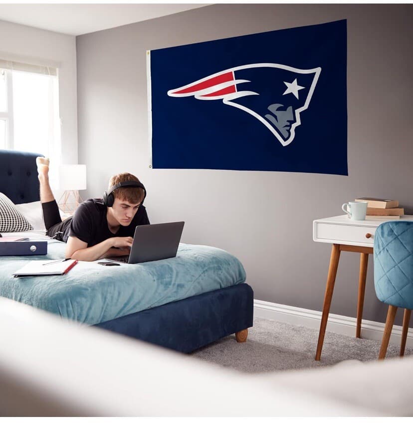 New England Patriots Premium 3x5 Feet Flag Banner, Logo Design Single Sided Flag - Thumbnail 4