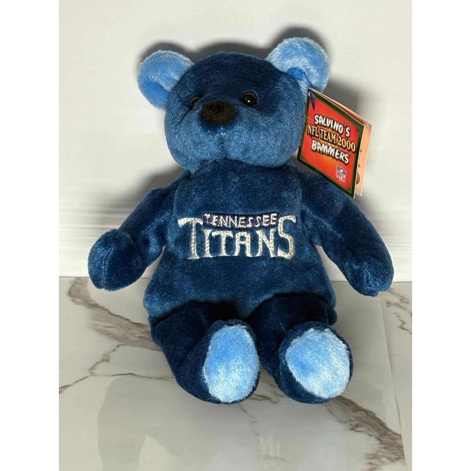 NFL Team 2000 Bammers Tennessee Titans Plush Bear Navy Blue 8.5 Inch by Salvinos - Thumbnail 2