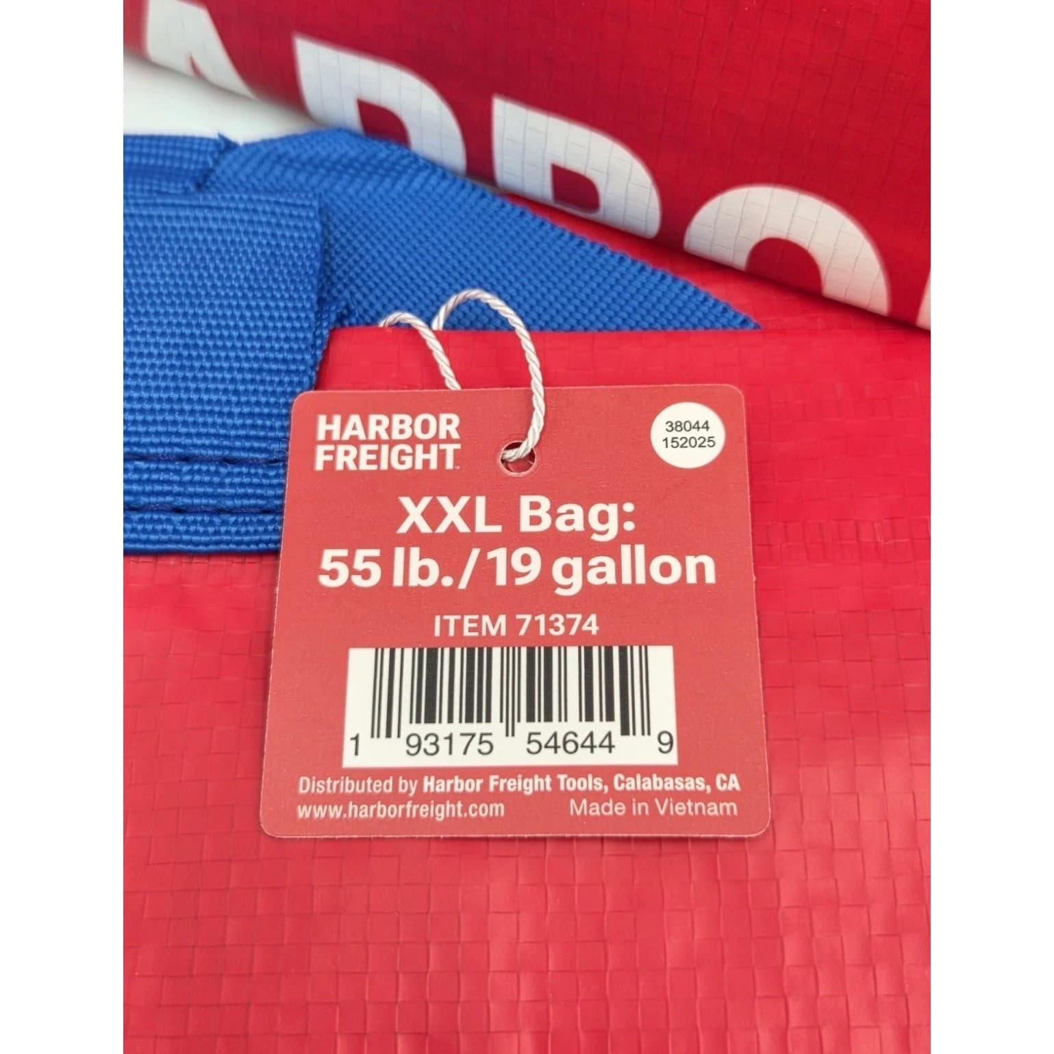 2 Pack Harbor Freight XXL Reusable Tote Bags Red 55 lb. / 19 Gallon FRAKTA Bags - Thumbnail 7