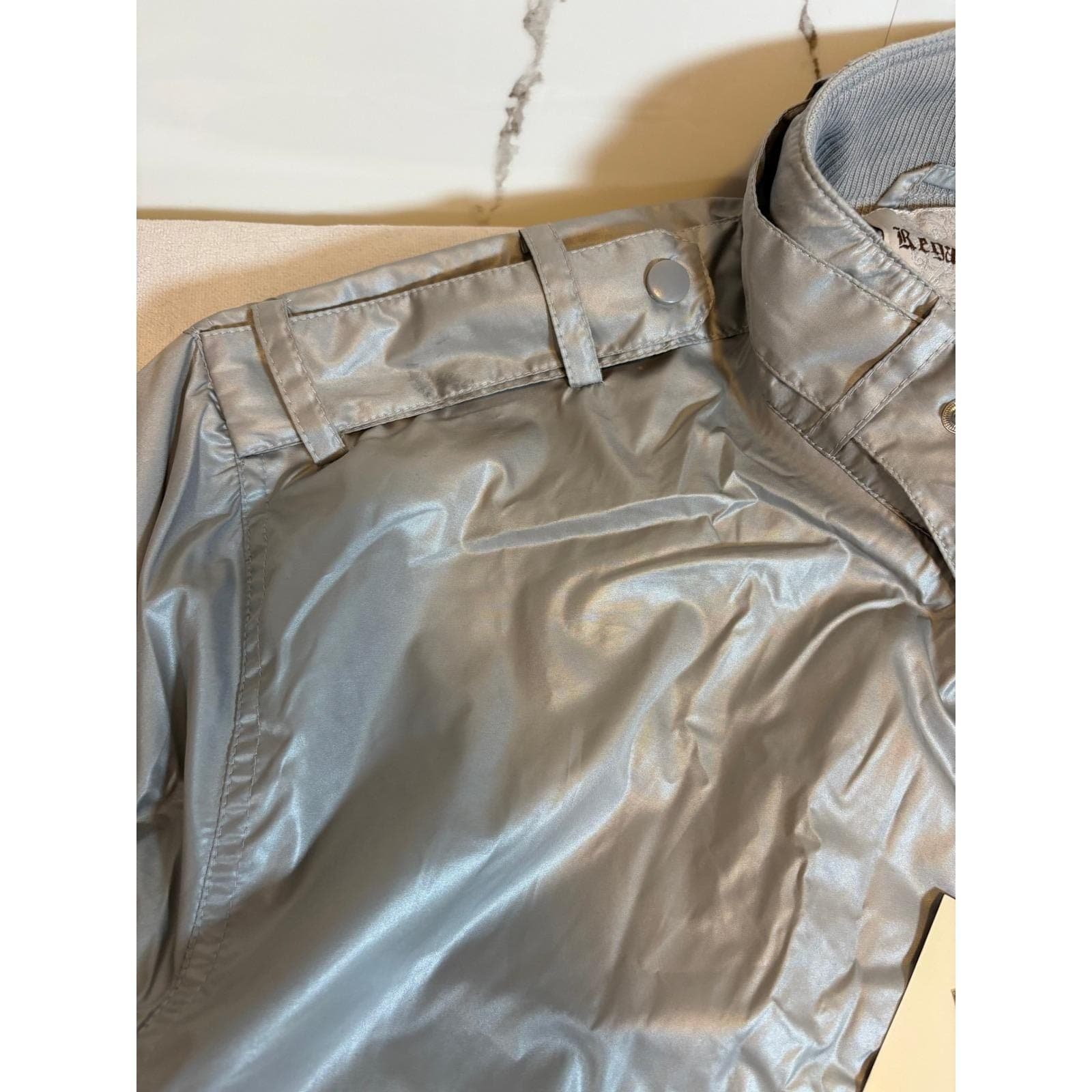 Regal Wear Mens Bomber Jacket Silver Grey Metallic Zip Up 3XL NEW With tags - Thumbnail 7