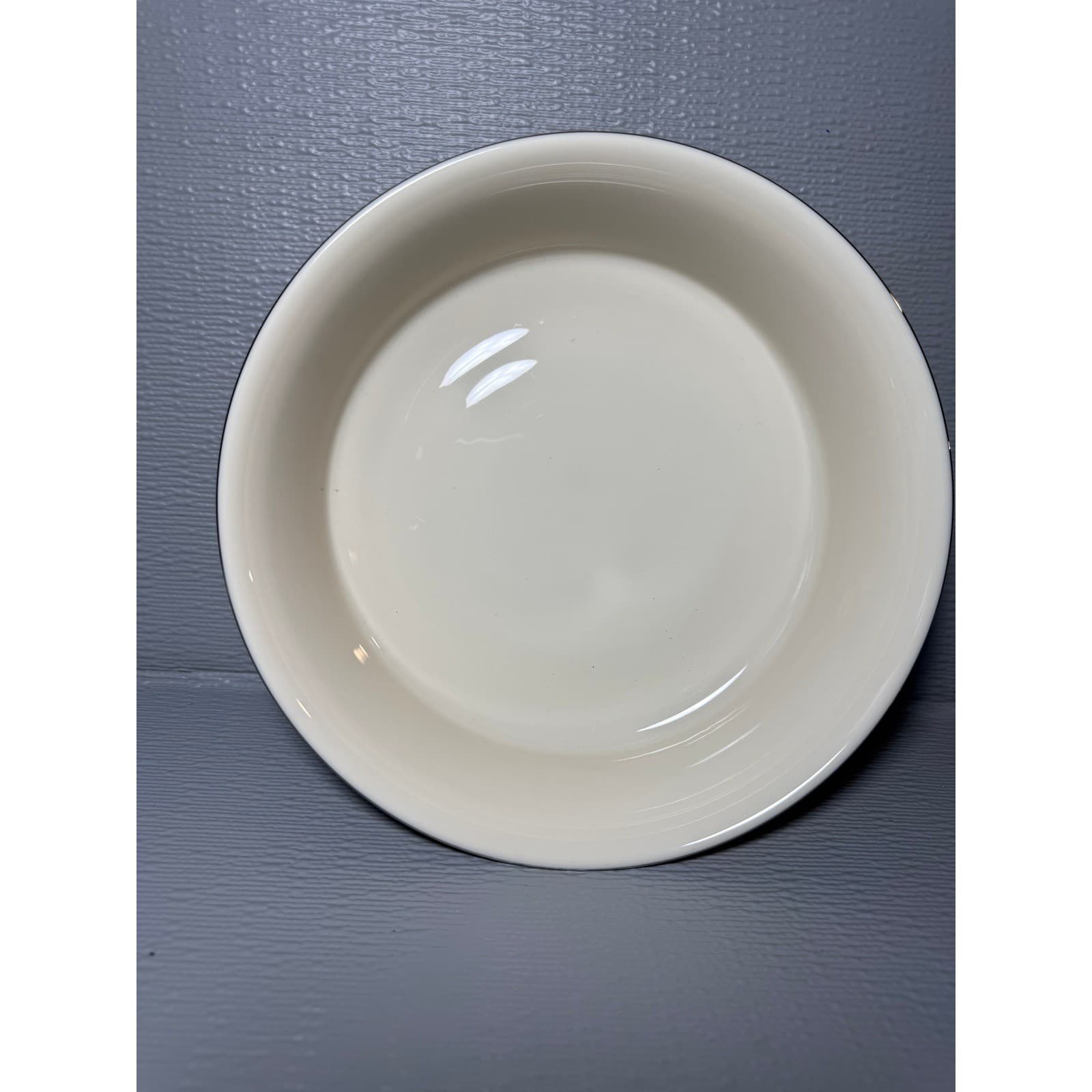 Lenox Lace Point Round Vegetable Bowl Platinum Trim Floral Fine China USA 9in - Thumbnail 4