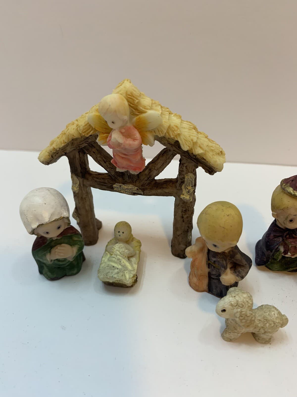 Miniature Nativity Scene Christmas Ornaments Decor Figure 8 Pc Nativity Set - Thumbnail 4
