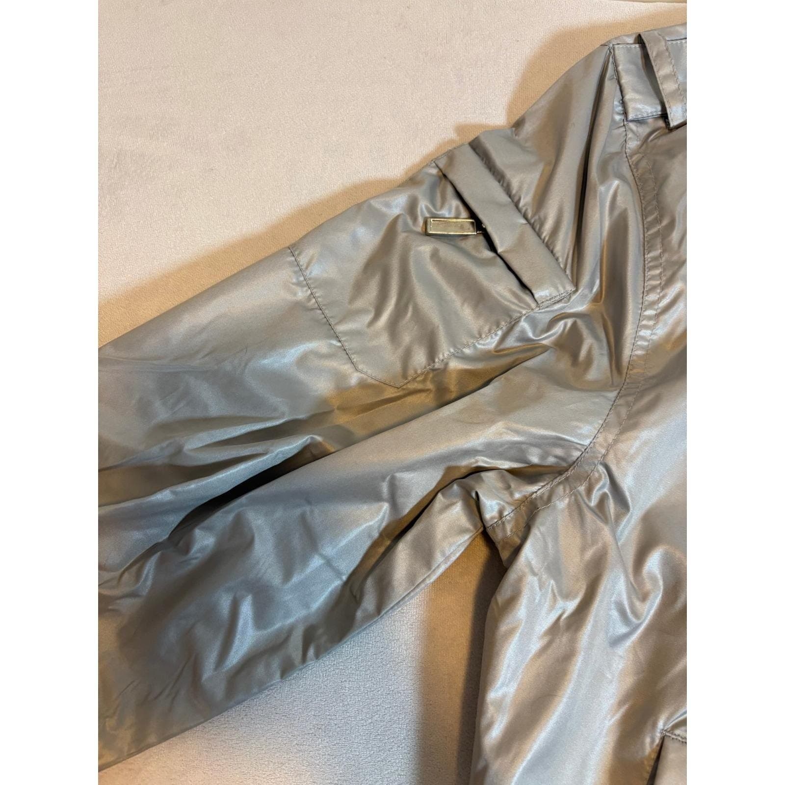 Regal Wear Mens Bomber Jacket Silver Grey Metallic Zip Up 3XL NEW With tags - Thumbnail 8