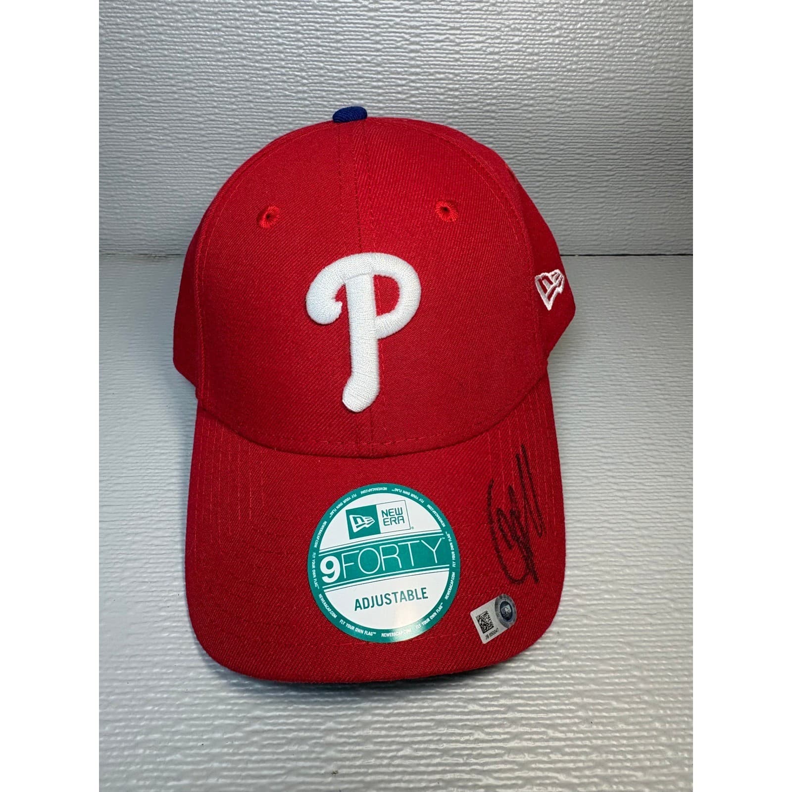 Philadelphia Phillies New Era Signed Hat JP Crawford Bobblehead MLB Auth Red Cap - Thumbnail 4