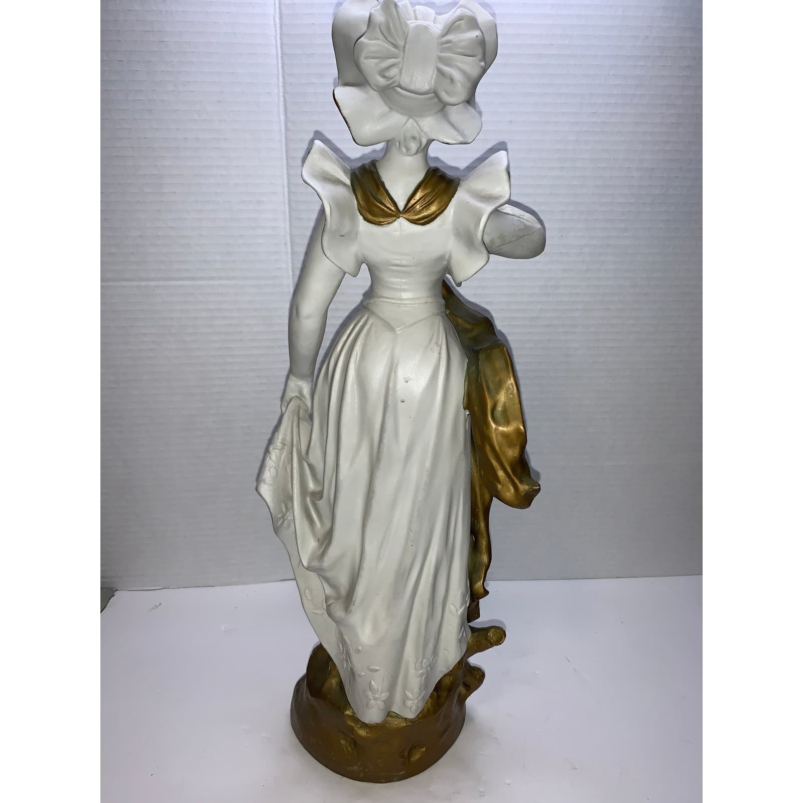 Vintage German Porcelain Figurine Pair White 18th Century Style Statues - Thumbnail 9