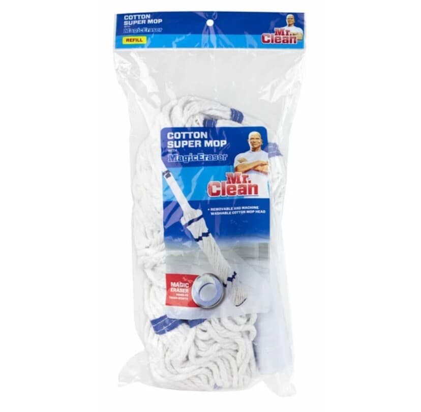 Mr.Clean Cotton Super Twist Mop Refill With Magic Eraser Cotton Mop 446997 - Thumbnail 4