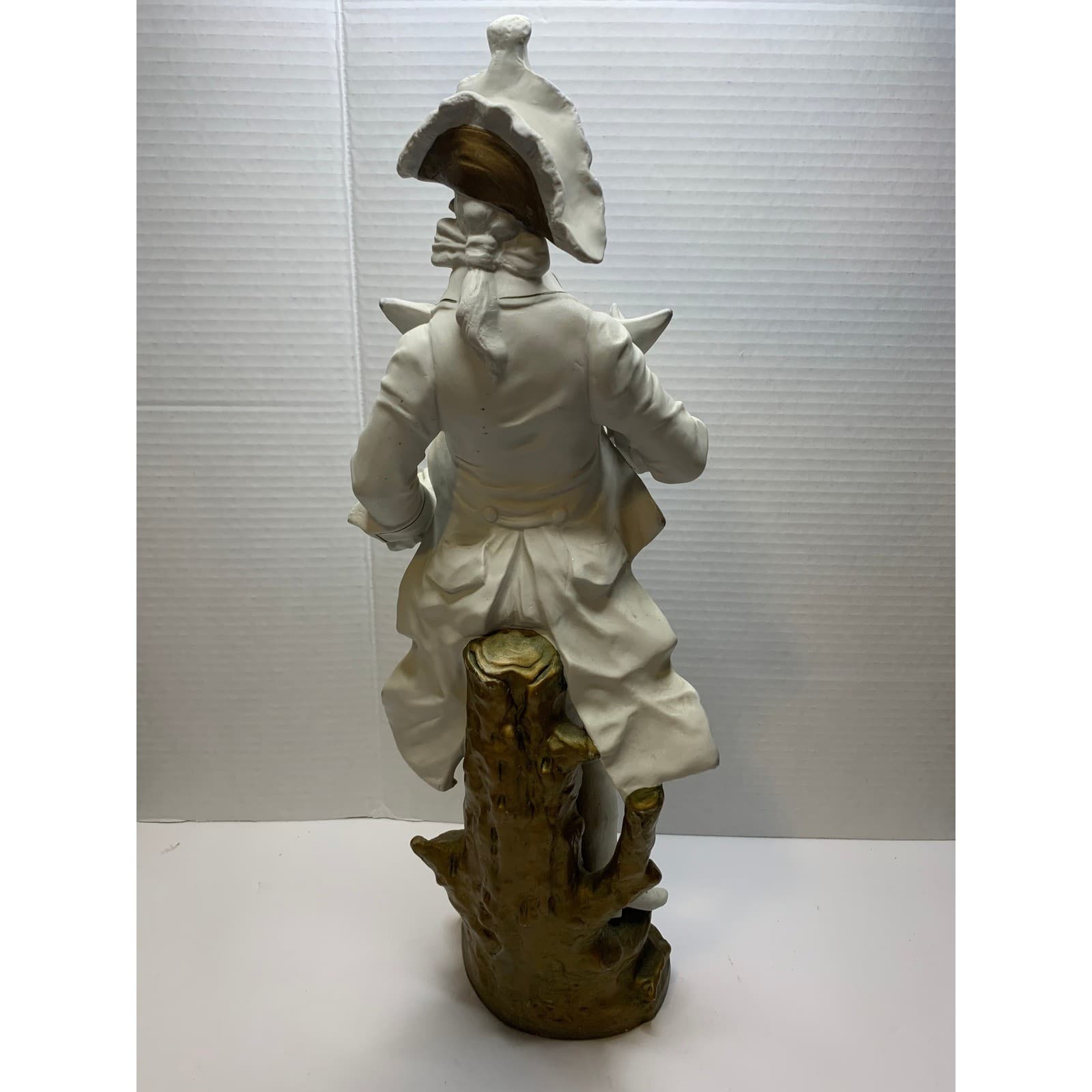 Vintage German Porcelain Figurine Pair White 18th Century Style Statues - Thumbnail 5