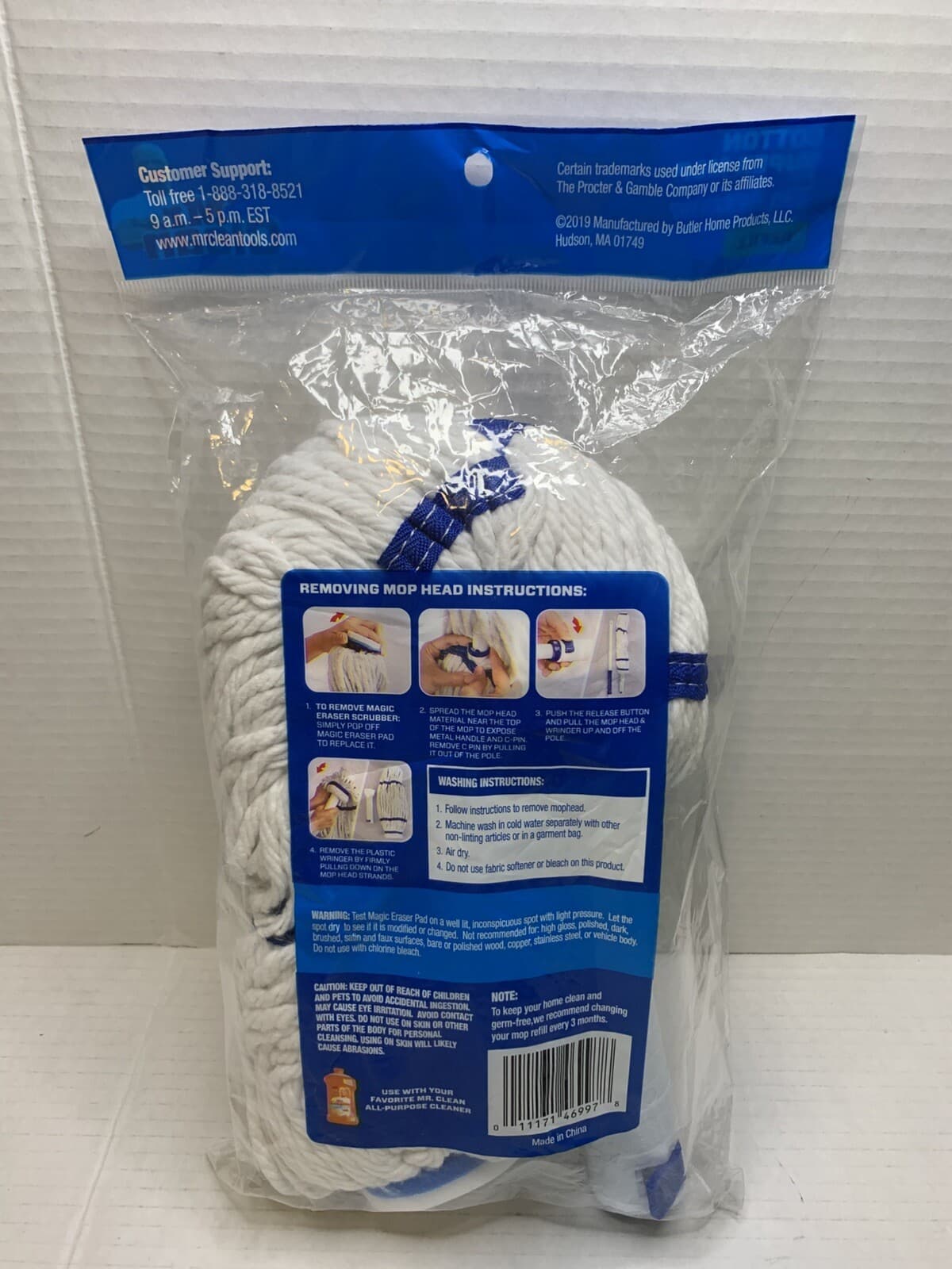 Mr.Clean Cotton Super Twist Mop Refill With Magic Eraser Cotton Mop 446997 - Thumbnail 2