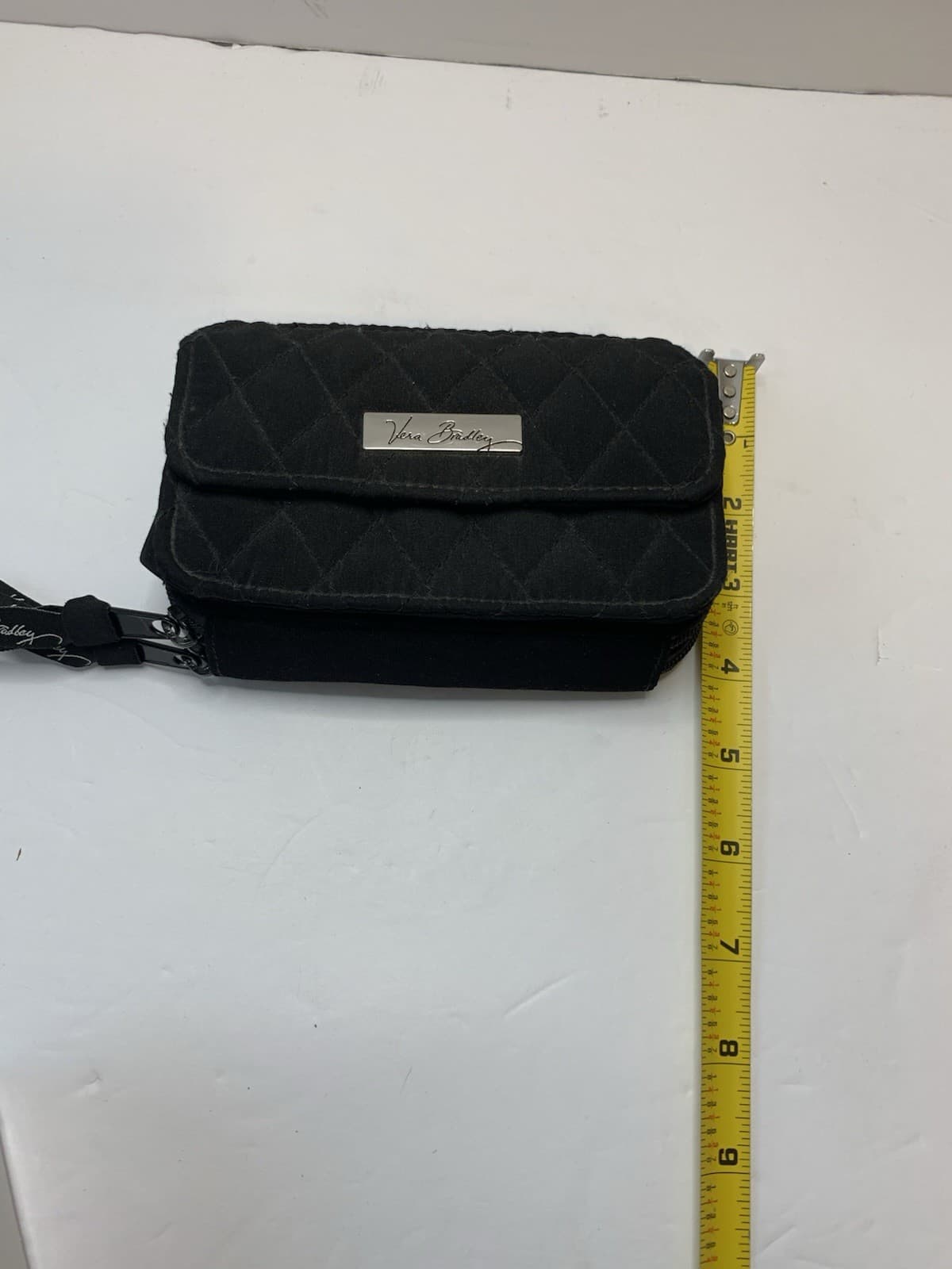 Vera Bradley Women's Black Quilted Convertible Zip-Around Wallet NO STRAP - Thumbnail 11