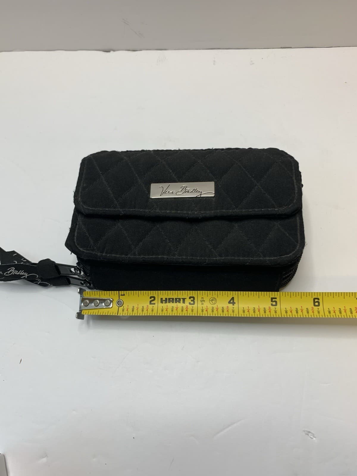 Vera Bradley Women's Black Quilted Convertible Zip-Around Wallet NO STRAP - Thumbnail 9