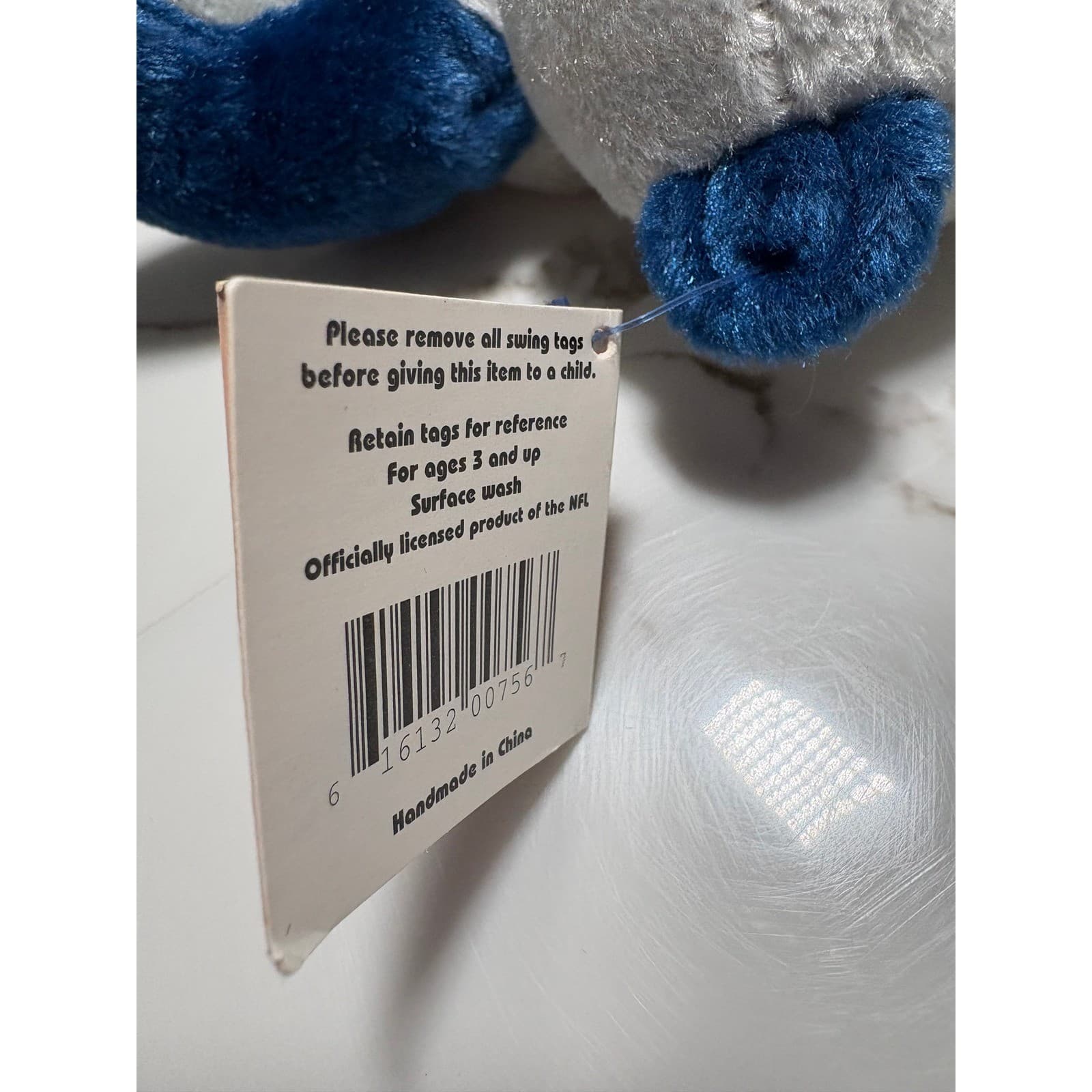 Dallas Cowboys Salvino's NFL Team 2000 Bammers Plush Bear Collectible White Blue - Thumbnail 5