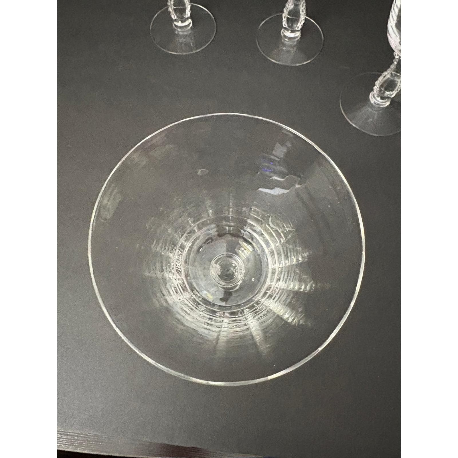 Vintage Set of 6 Silver Flutes By Fostoria Water Goblets - Thumbnail 5