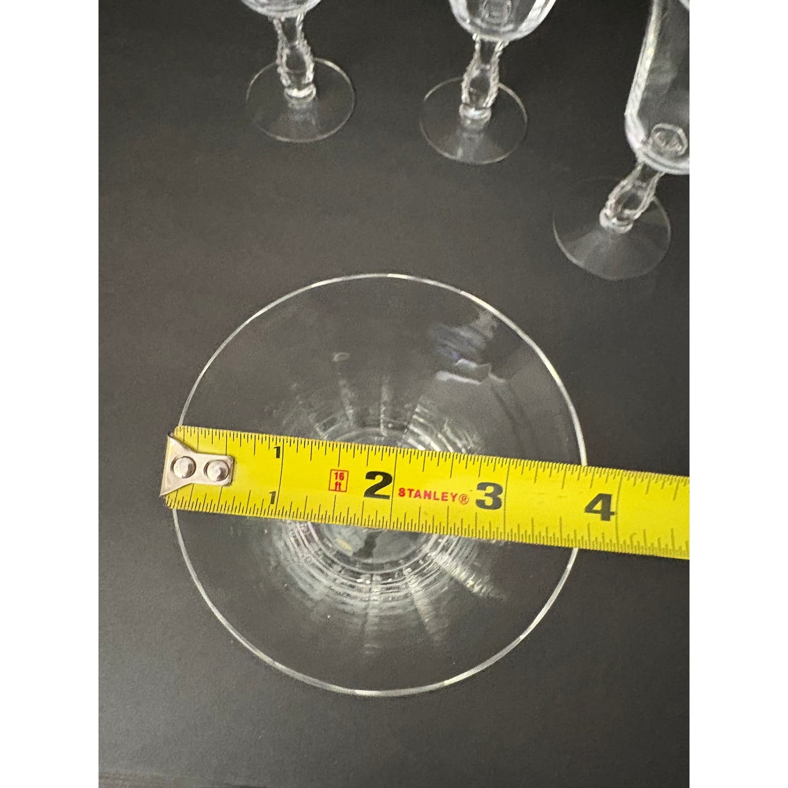 Vintage Set of 4 Silver Flutes By Fostoria Water Goblets - Thumbnail 8