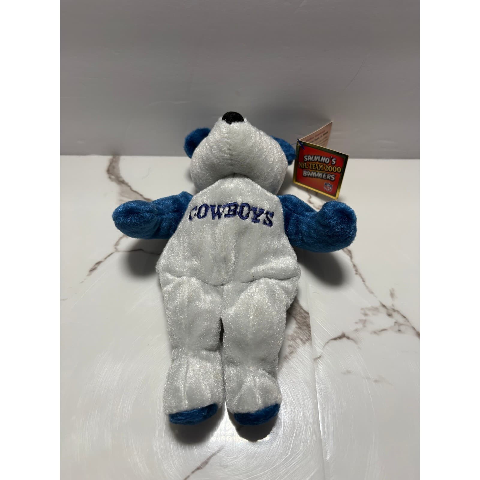 Dallas Cowboys Salvino's NFL Team 2000 Bammers Plush Bear Collectible White Blue - Thumbnail 2