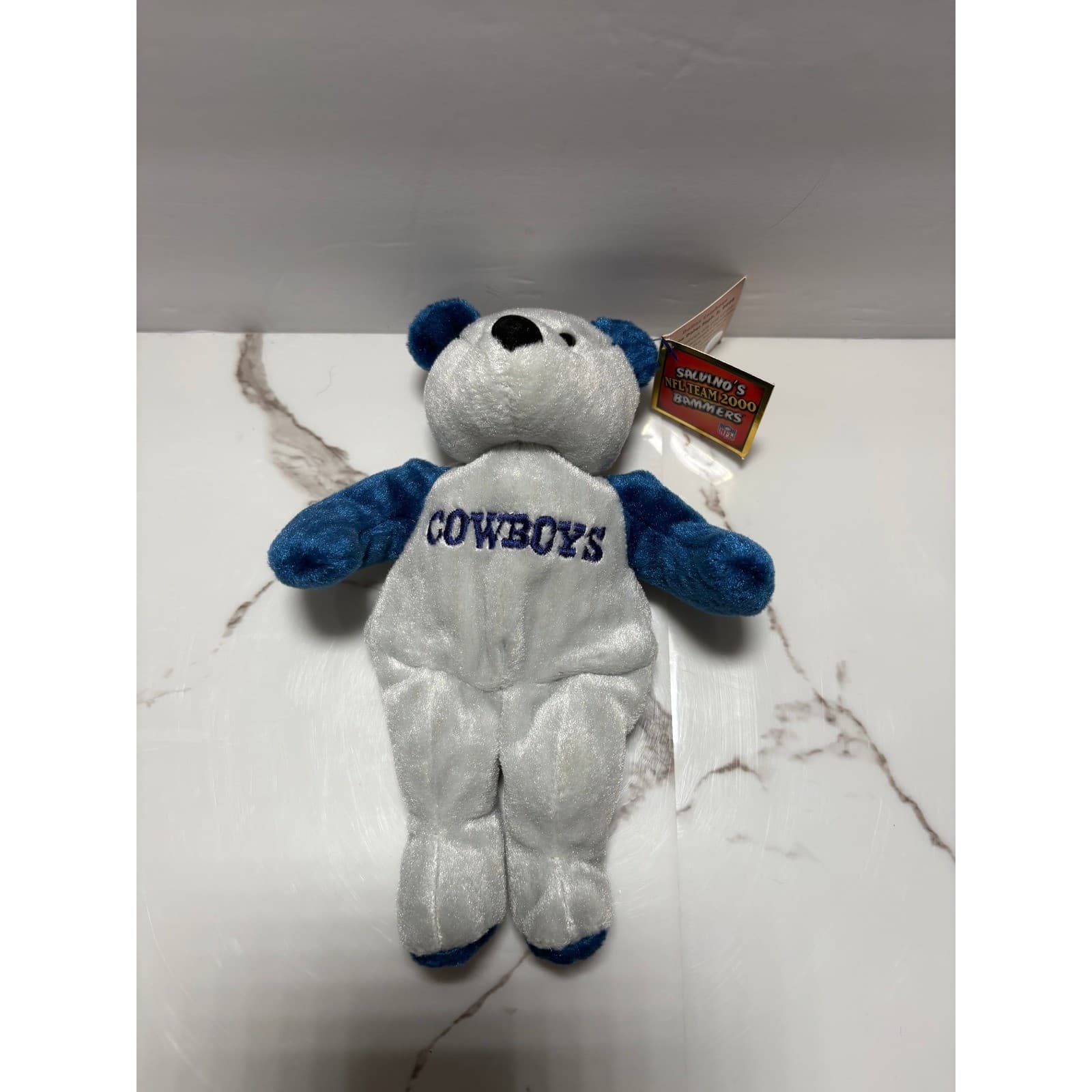 Dallas Cowboys Salvino's NFL Team 2000 Bammers Plush Bear Collectible White Blue - Thumbnail 3