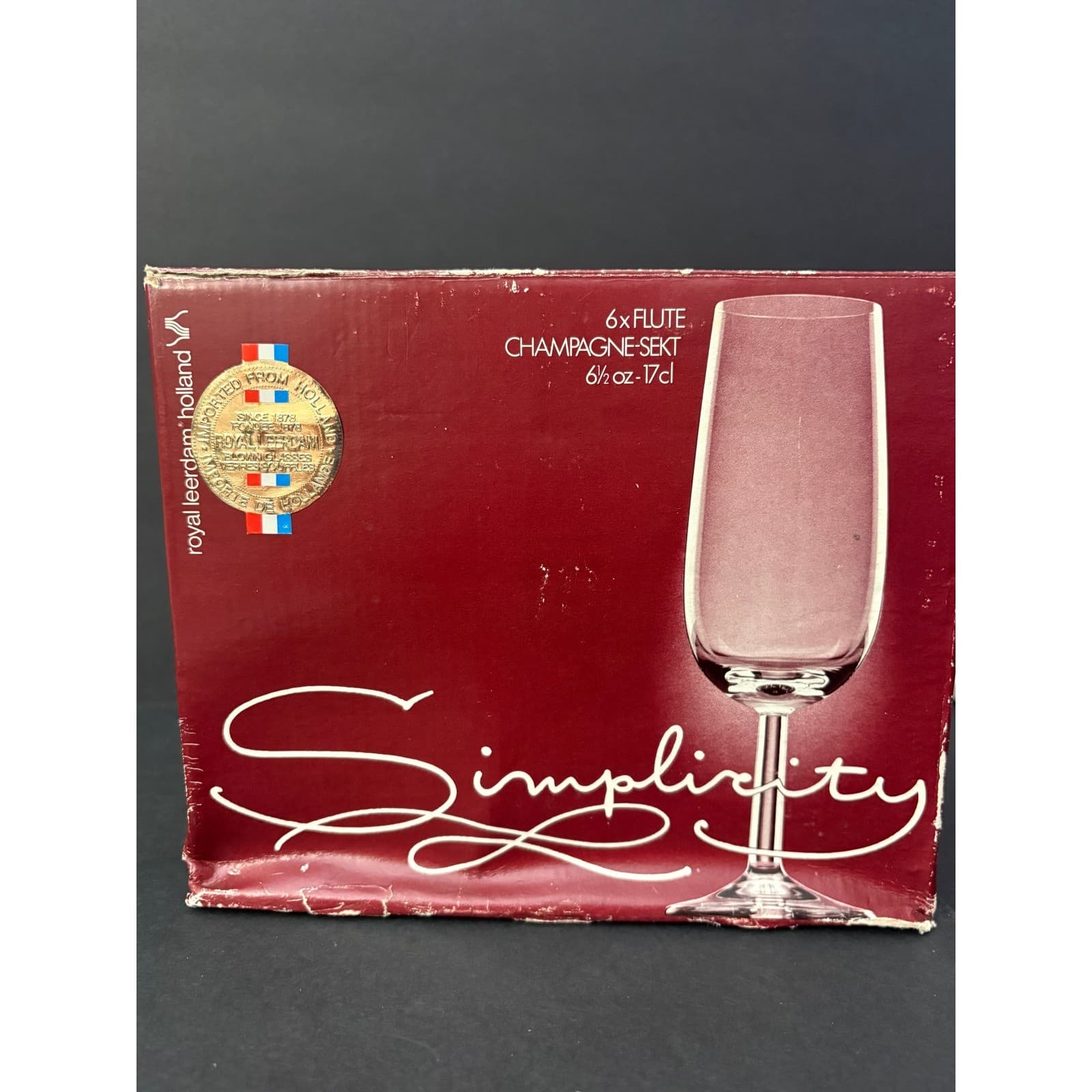Royal Leerdam Simplicity Champagne Flutes Set of 9 Glasses 6.5oz - Thumbnail 6