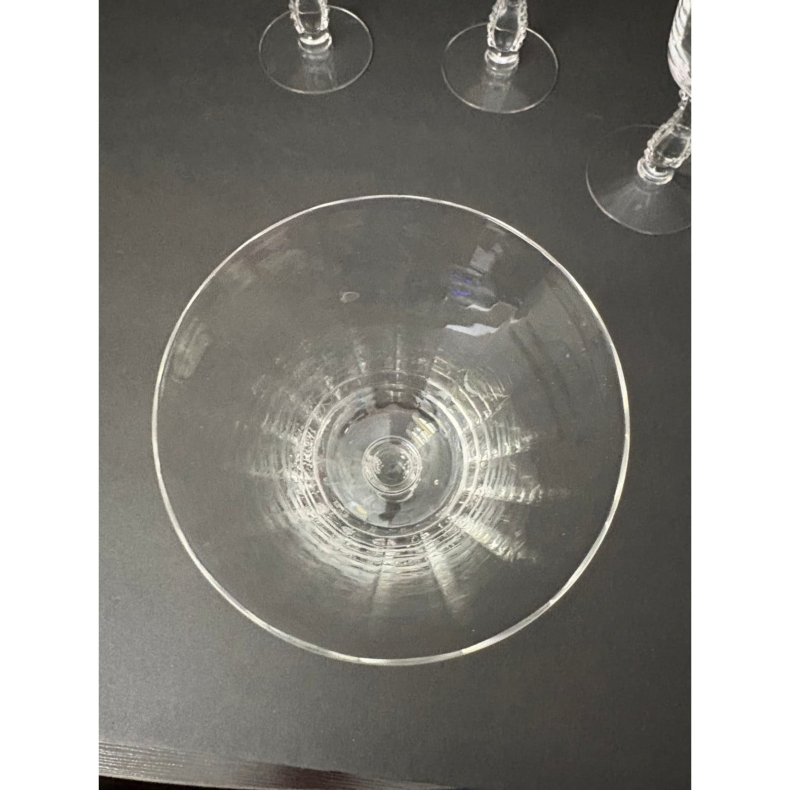 Vintage Set of 4 Silver Flutes By Fostoria Water Goblets - Thumbnail 5