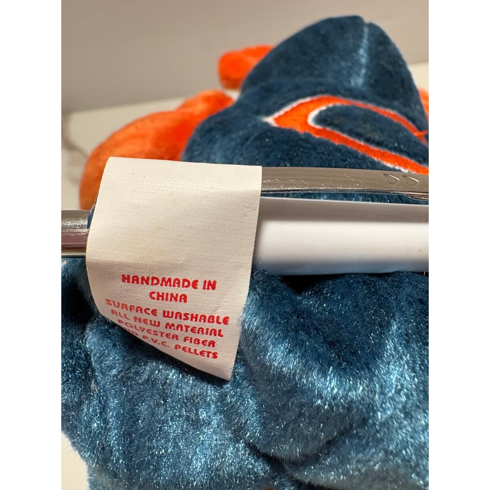Chicago Bears Salvino's NFL Team 2000 Bammers Plush Bear Navy Orange Collectible - Thumbnail 5
