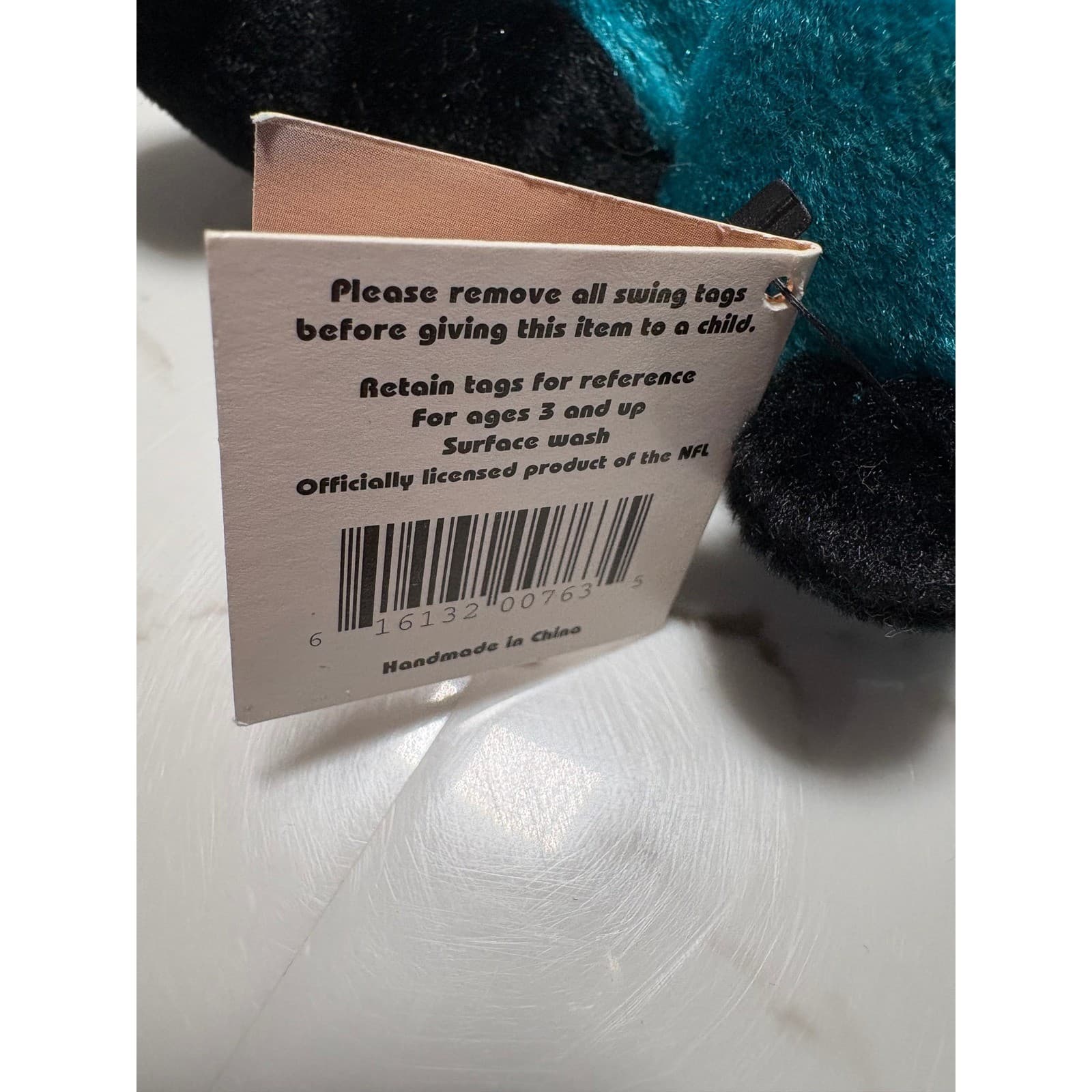 NFL Team 2000 Bammers Jacksonville Jaguars Plush Bear Teal Black Vintage - Thumbnail 6