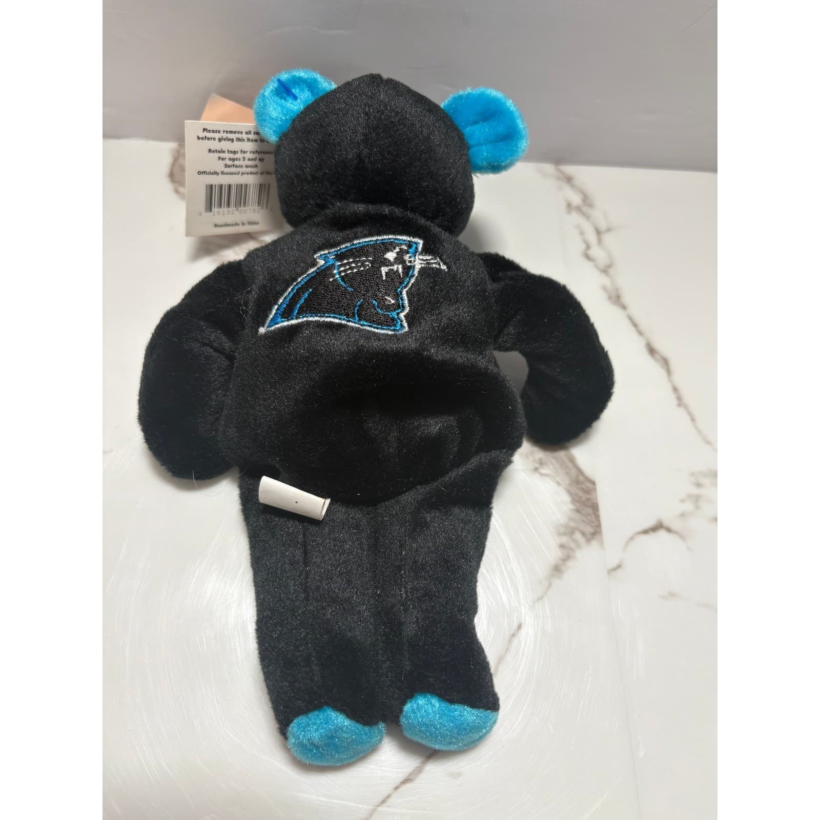 NFL Team 2000 Bammers Carolina Panthers Plush Bear Black Blue Collectible VTG - Thumbnail 8