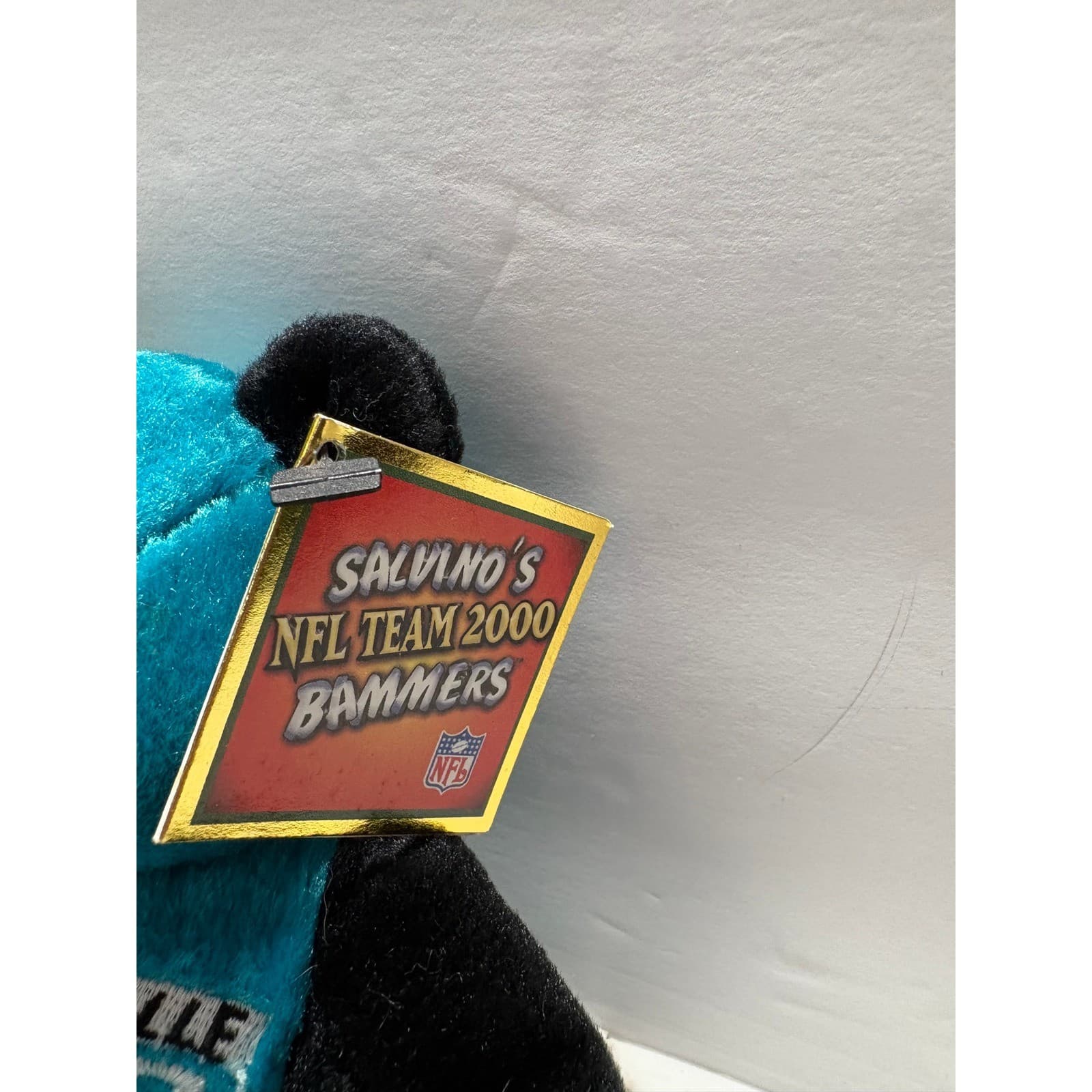 NFL Team 2000 Bammers Jacksonville Jaguars Plush Bear Teal Black Vintage - Thumbnail 4