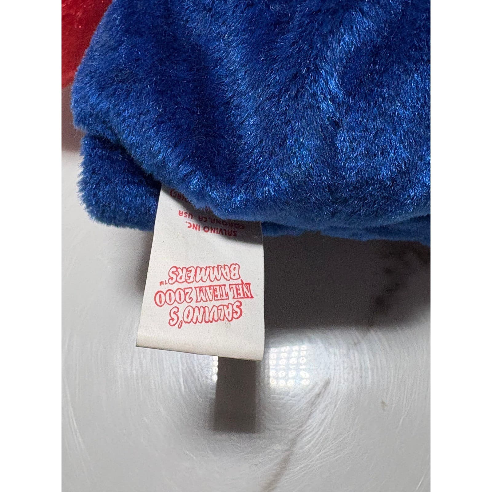 New York Giants Salvino's NFL Team 2000 Bammers Plush Bear Blue Red Vintage Toy - Thumbnail 7
