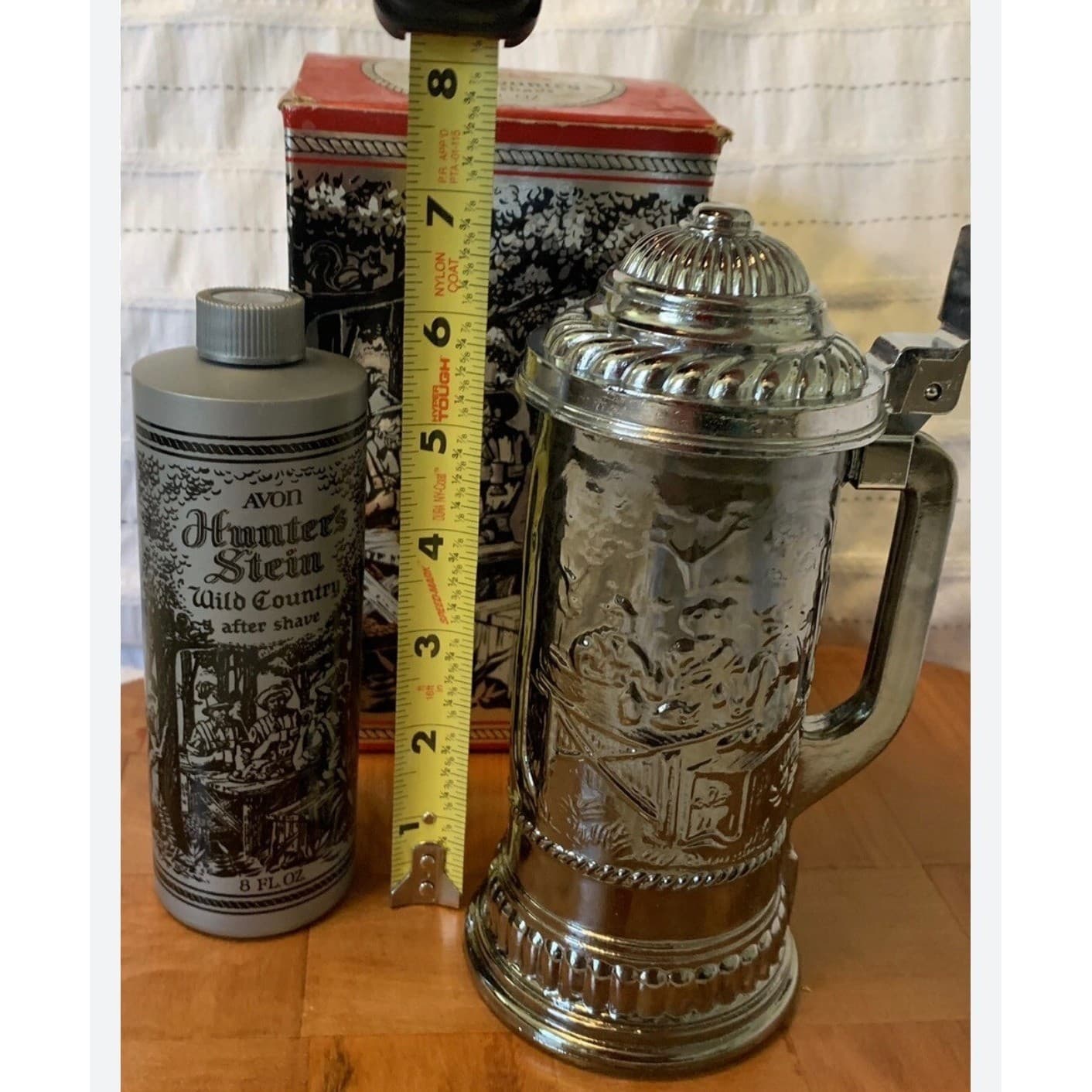 Vintage Avon Hunters Stein Wild Country After Shave 8 oz Decanter with Box - Thumbnail 4