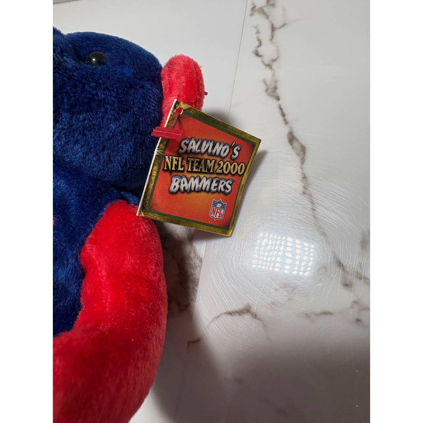 New York Giants Salvino's NFL Team 2000 Bammers Plush Bear Blue Red Vintage Toy - Thumbnail 10