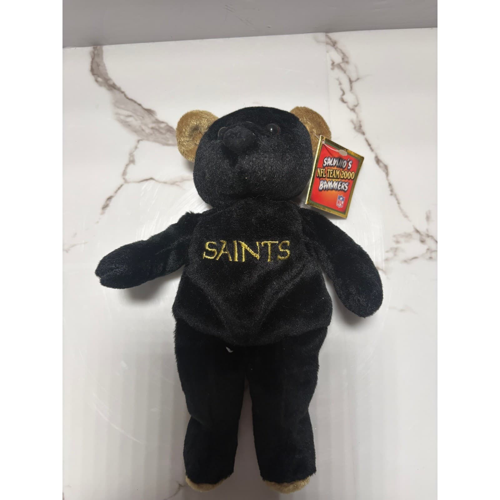 Salvino's Bammers New Orleans Saints NFL Team 2000 Plush Bear Black Gold - Thumbnail 6
