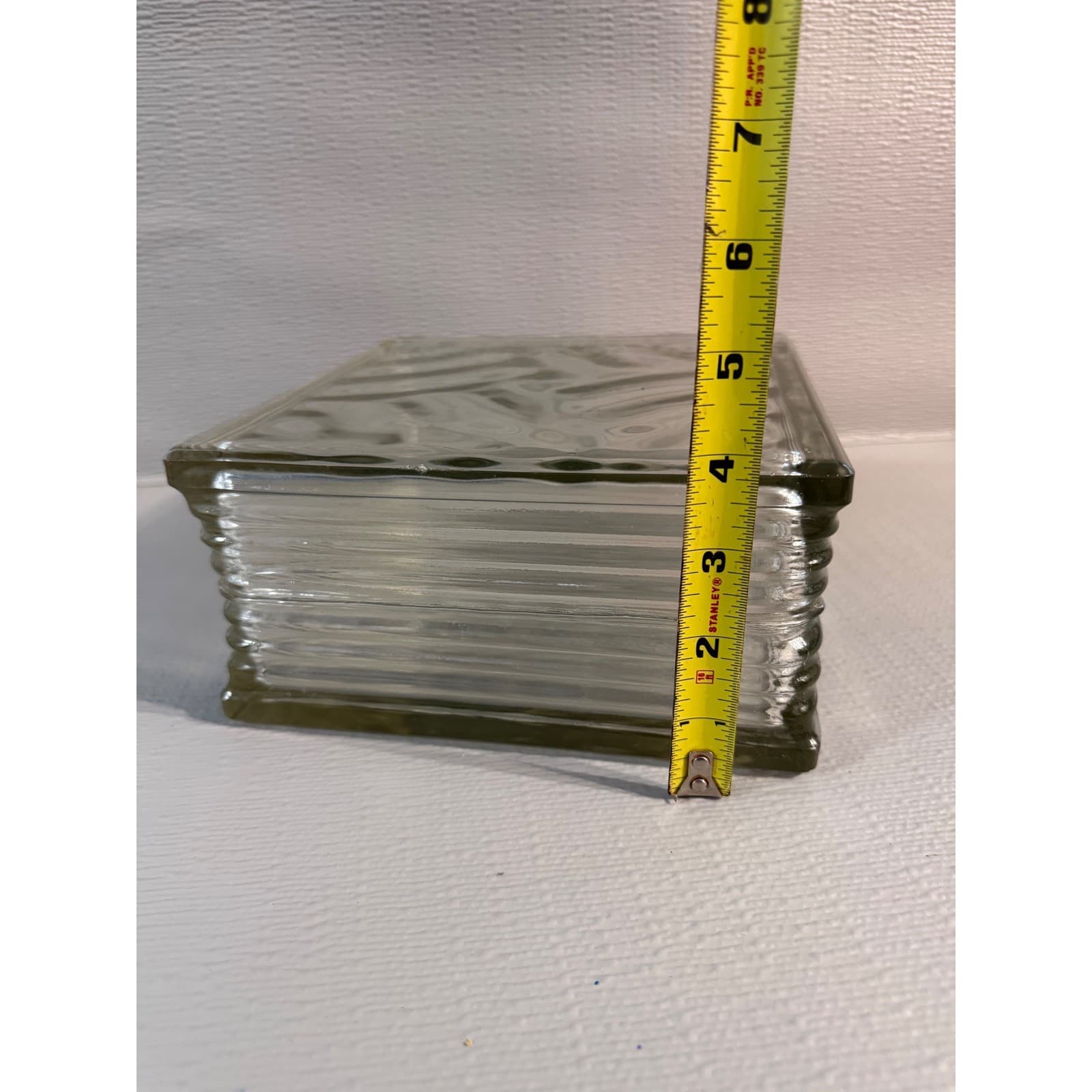 Vintage Clear Wavy Pattern Architectural Glass Block Brick 8x8x4 DIY Decor - Thumbnail 9