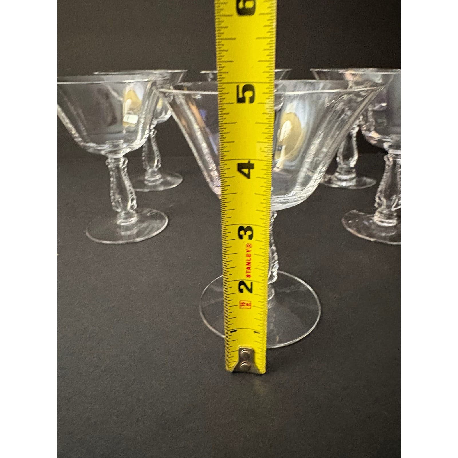 Set of 6 Vintage Silver Flutes by Fostoria Low Sherbet - Thumbnail 6